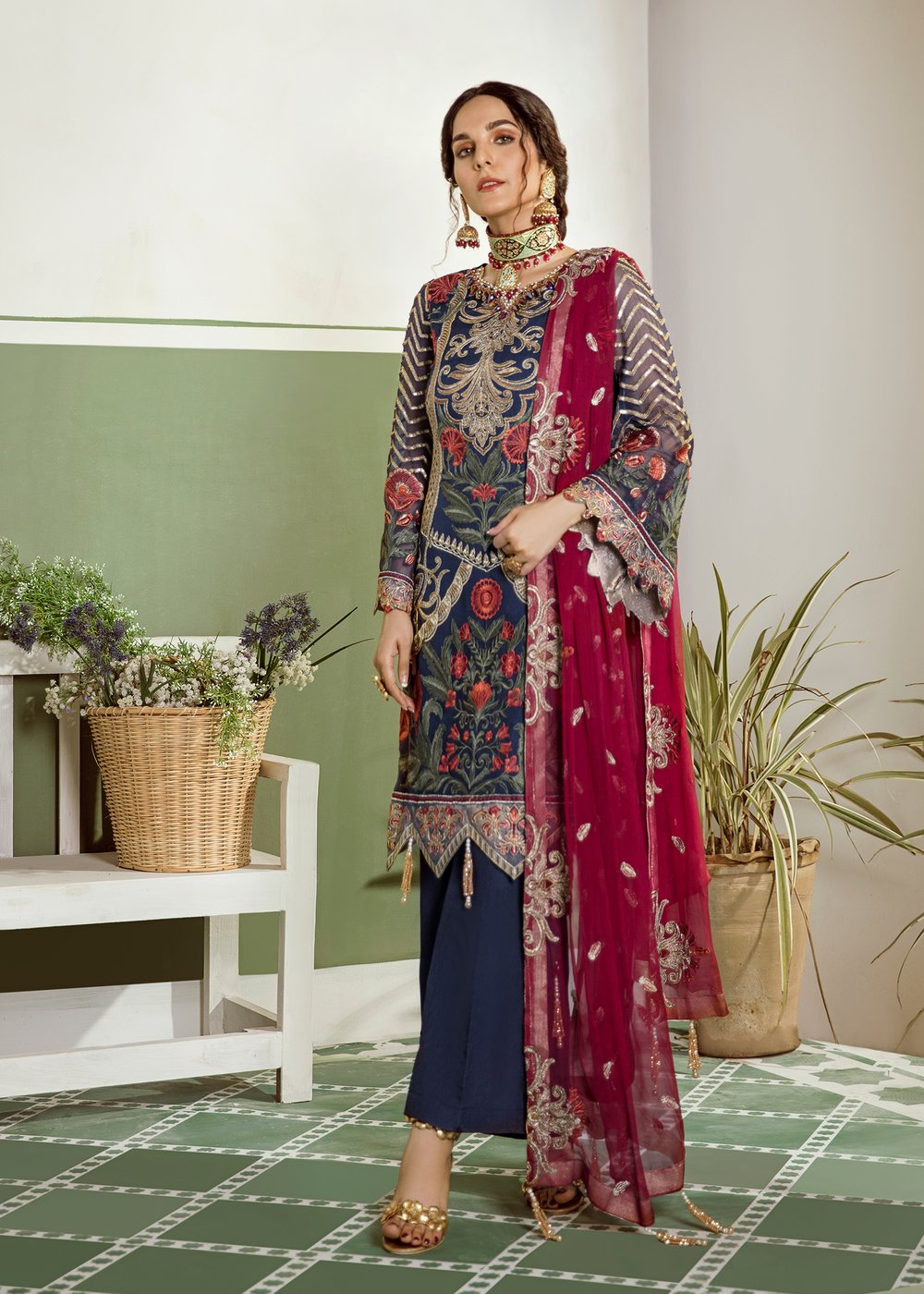 Akbar aslam Luxury Embroidered Chiffon Collection 2021 -100% Original Guaranteed