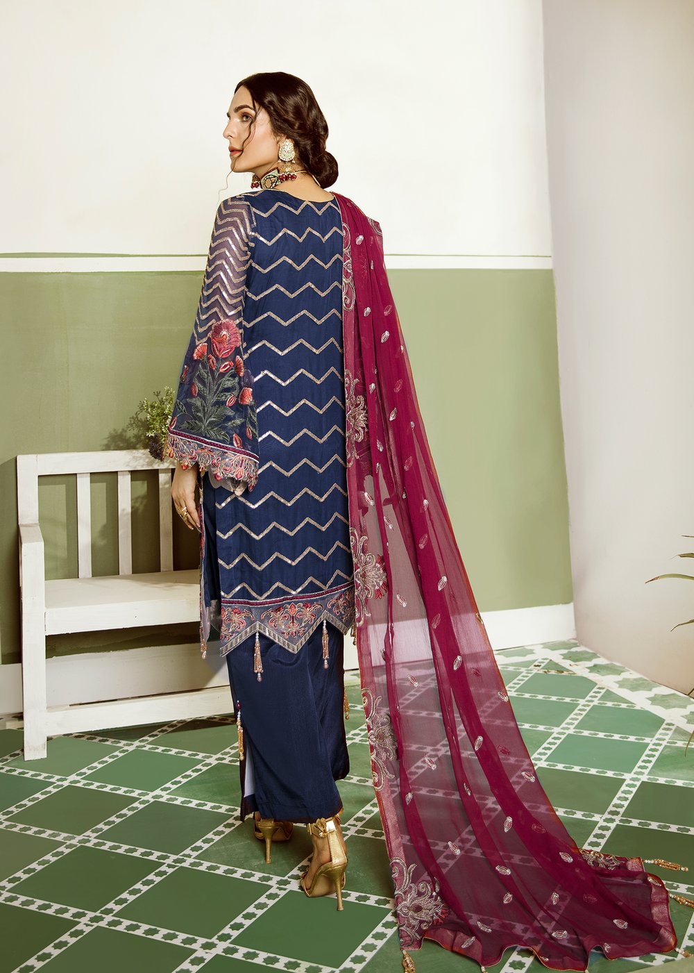 Akbar aslam Luxury Embroidered Chiffon Collection 2021 -100% Original Guaranteed