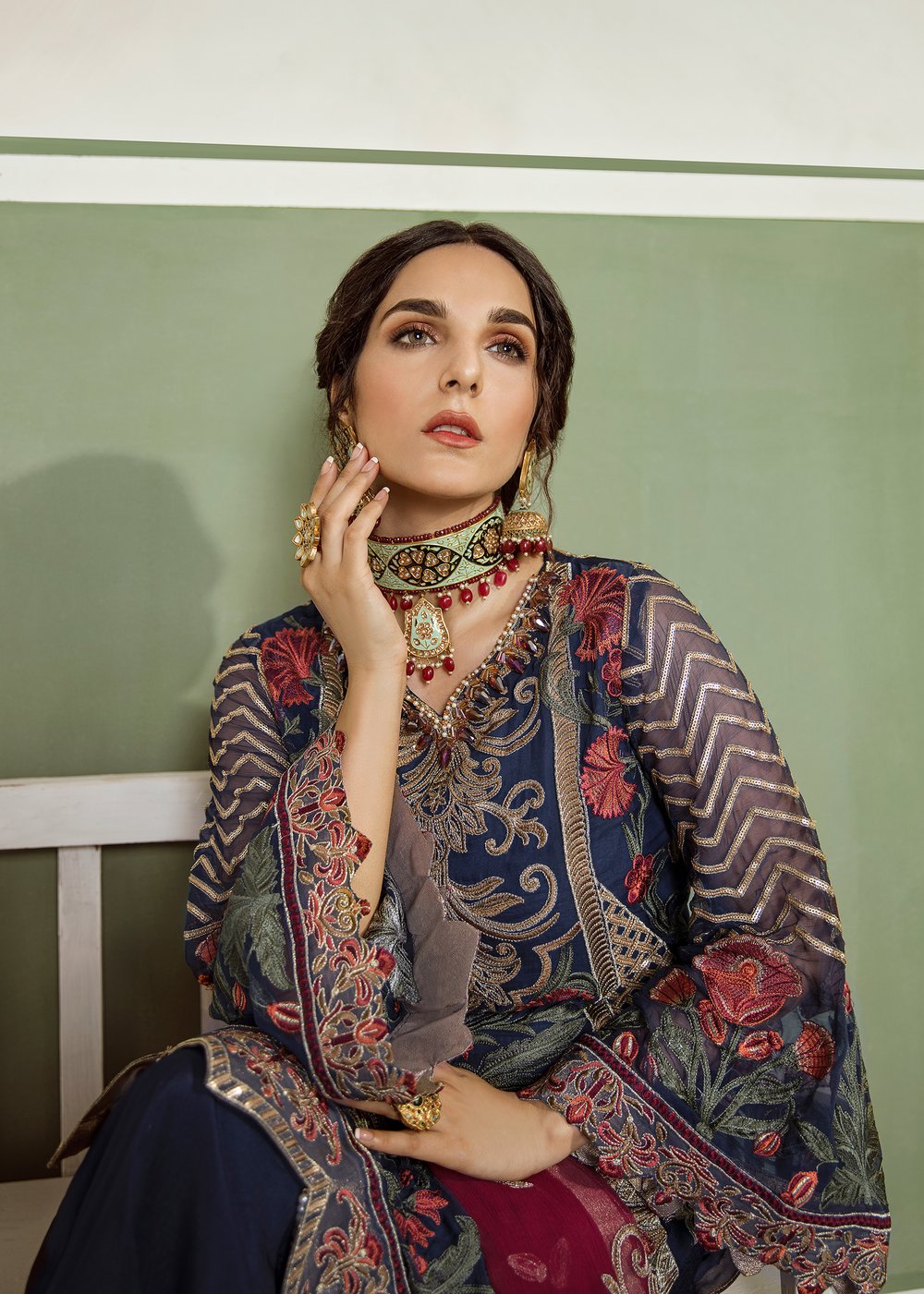 Akbar aslam Luxury Embroidered Chiffon Collection 2021 -100% Original Guaranteed