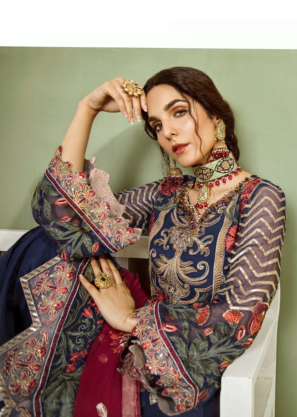 Akbar aslam Luxury Embroidered Chiffon Collection 2021 -100% Original Guaranteed