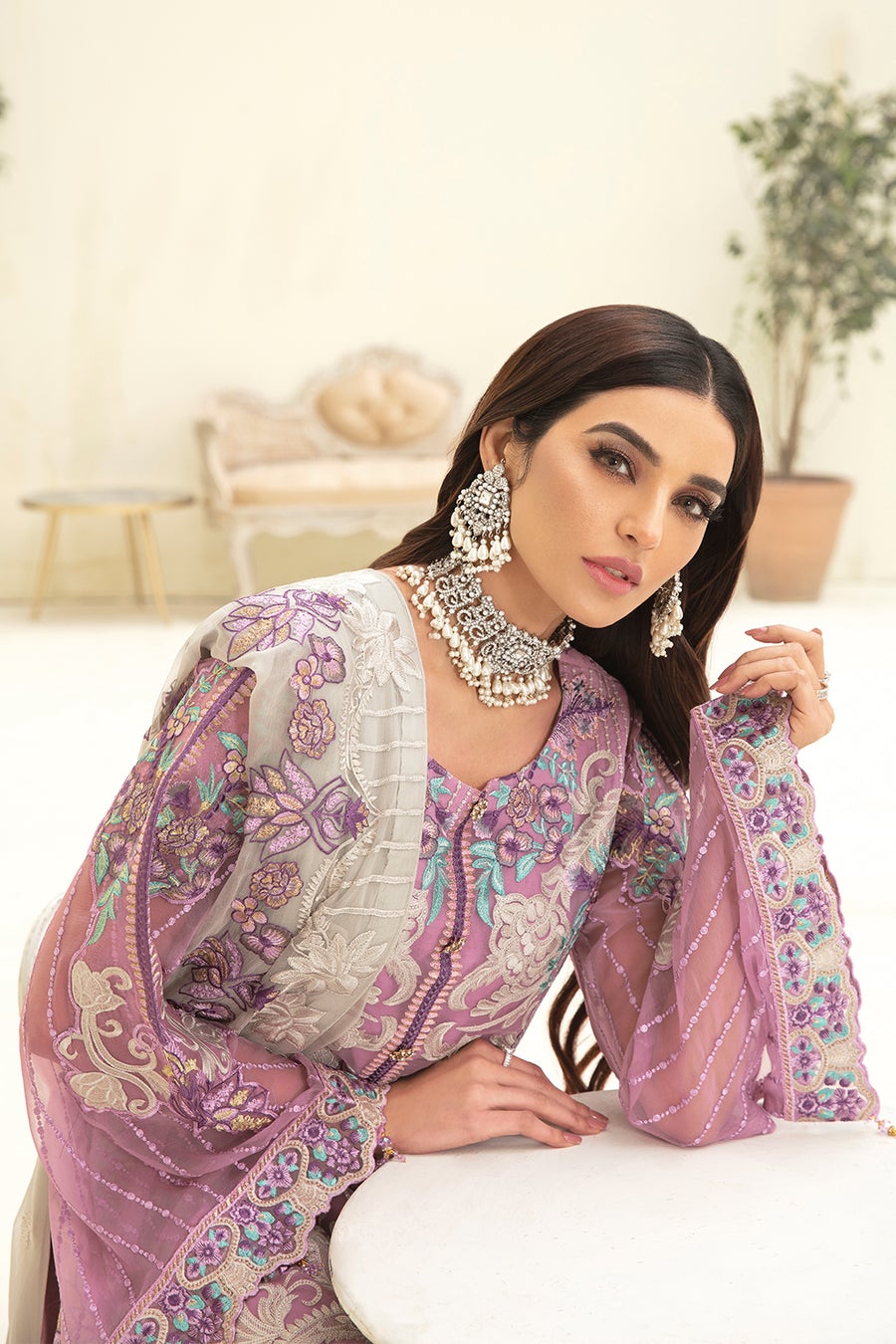 Chevron by Ramsha Luxury Chiffon Embroidered Collection 2021 -100% Original Guaranteed