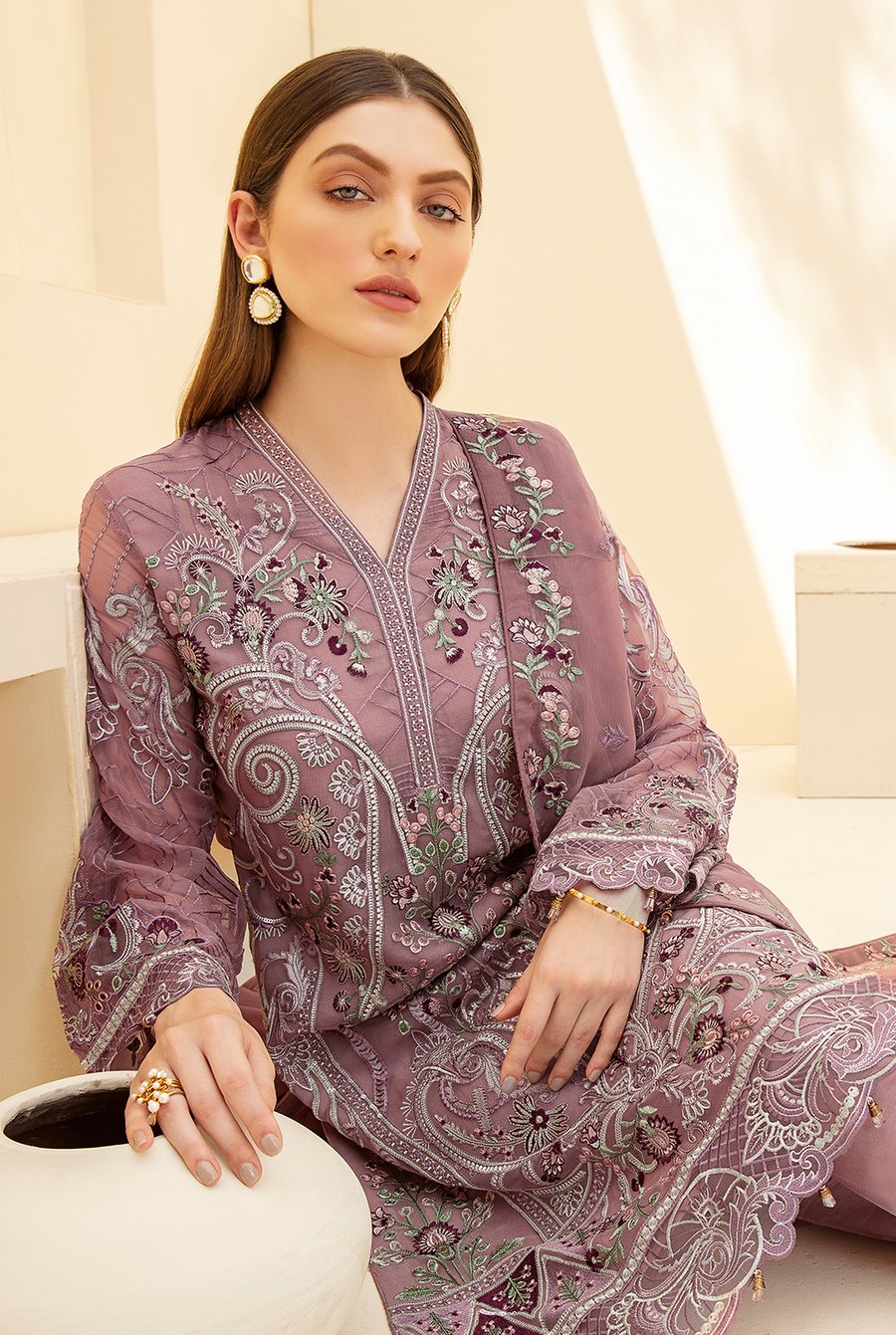 Rangoon By Ramsha Luxury Chiffon Embroidered Collection 2021 -100% Original Guaranteed