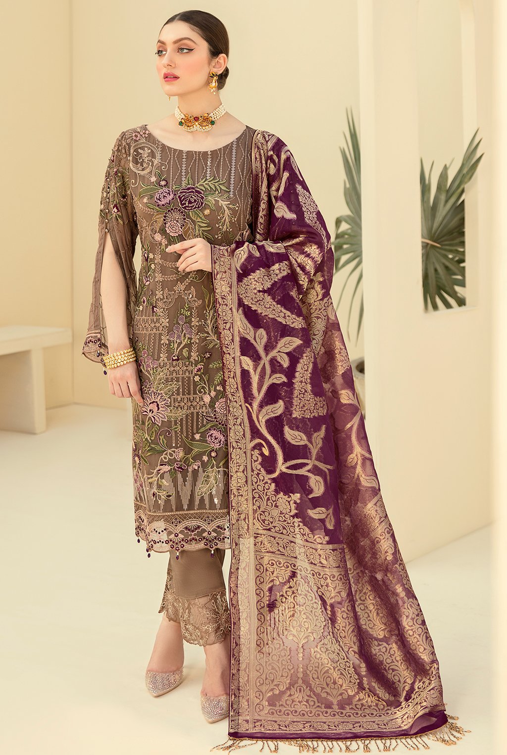 Rangoon By Ramsha Luxury Chiffon Embroidered Collection 2021 -100% Original Guaranteed