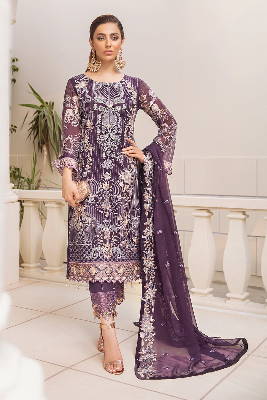 Chevron by Ramsha Luxury Chiffon Embroidered Collection 100% Original Guaranteed