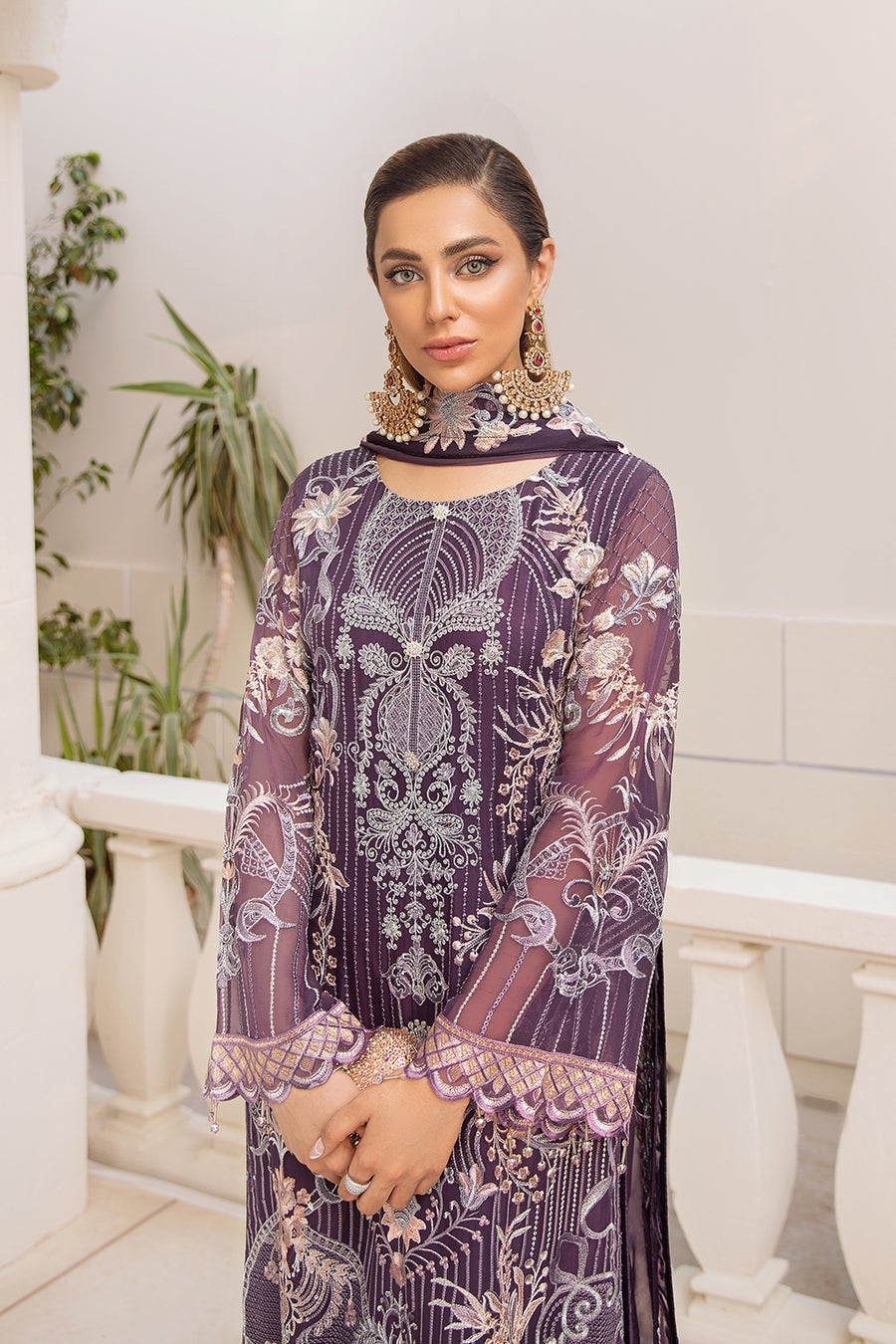 Chevron by Ramsha Luxury Chiffon Embroidered Collection 100% Original Guaranteed