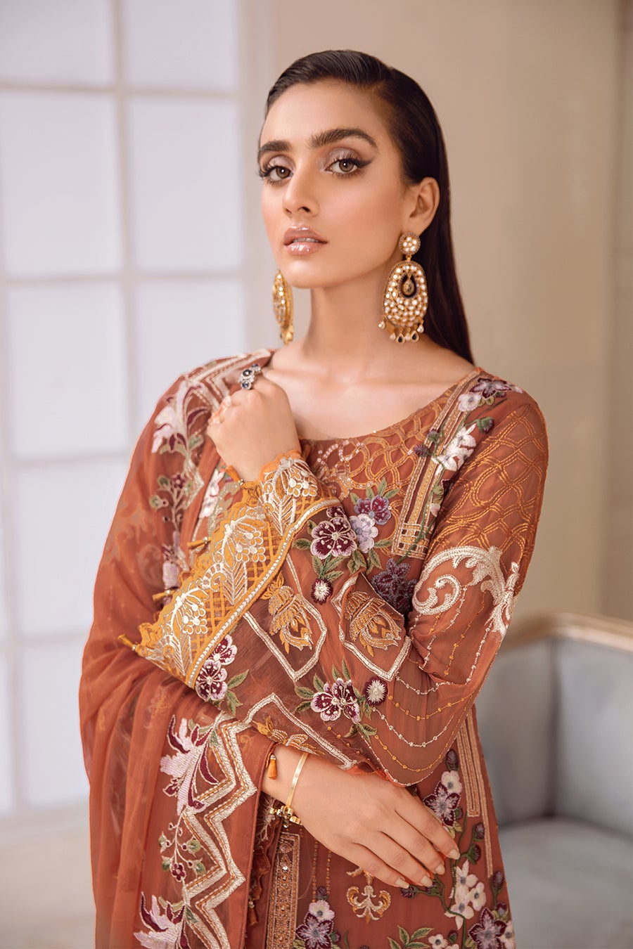 Chevron by Ramsha Luxury Chiffon Embroidered Collection 2021 100% Original Guaranteed