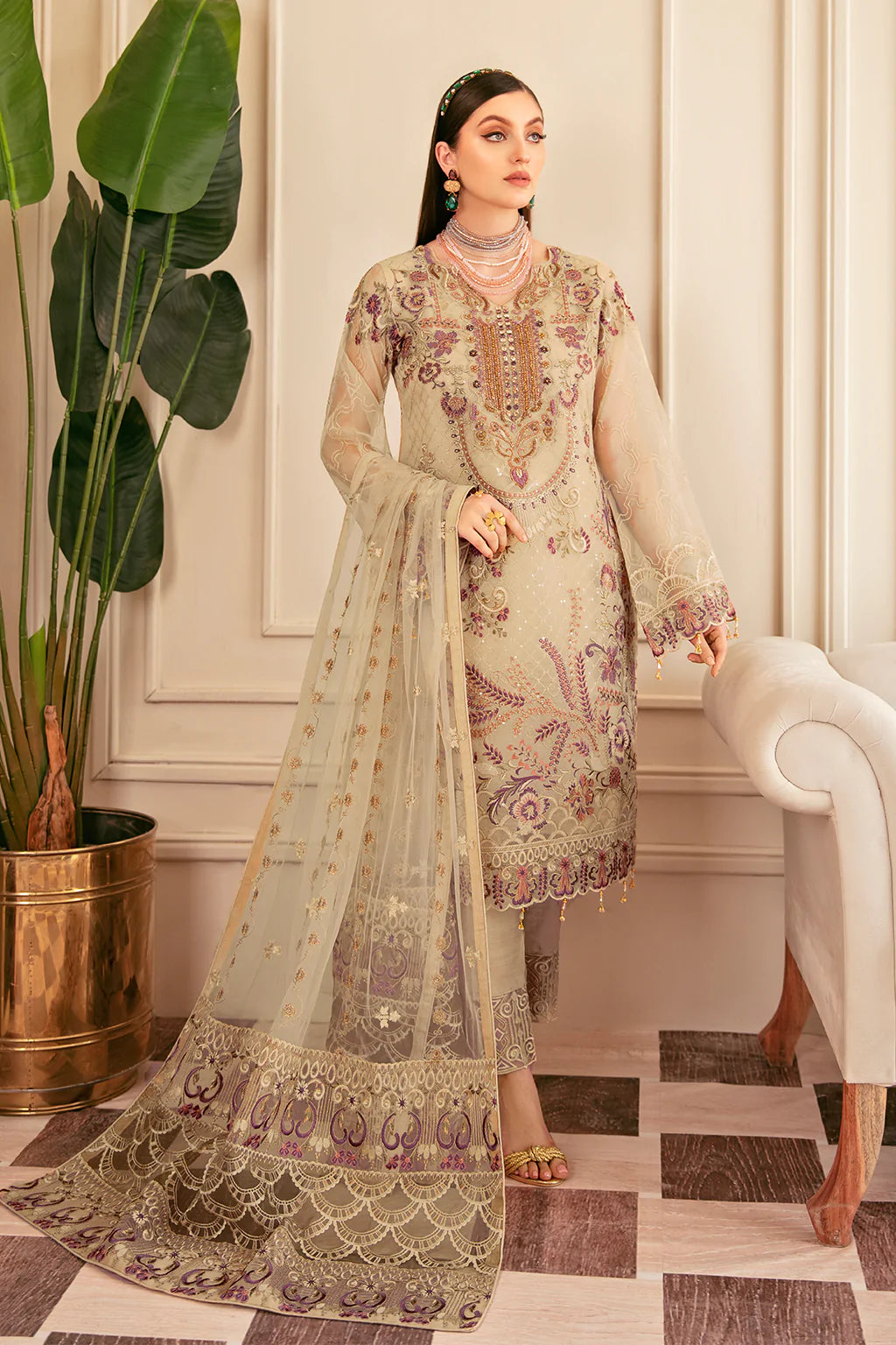 Minhal Embroidered Collection100% Original