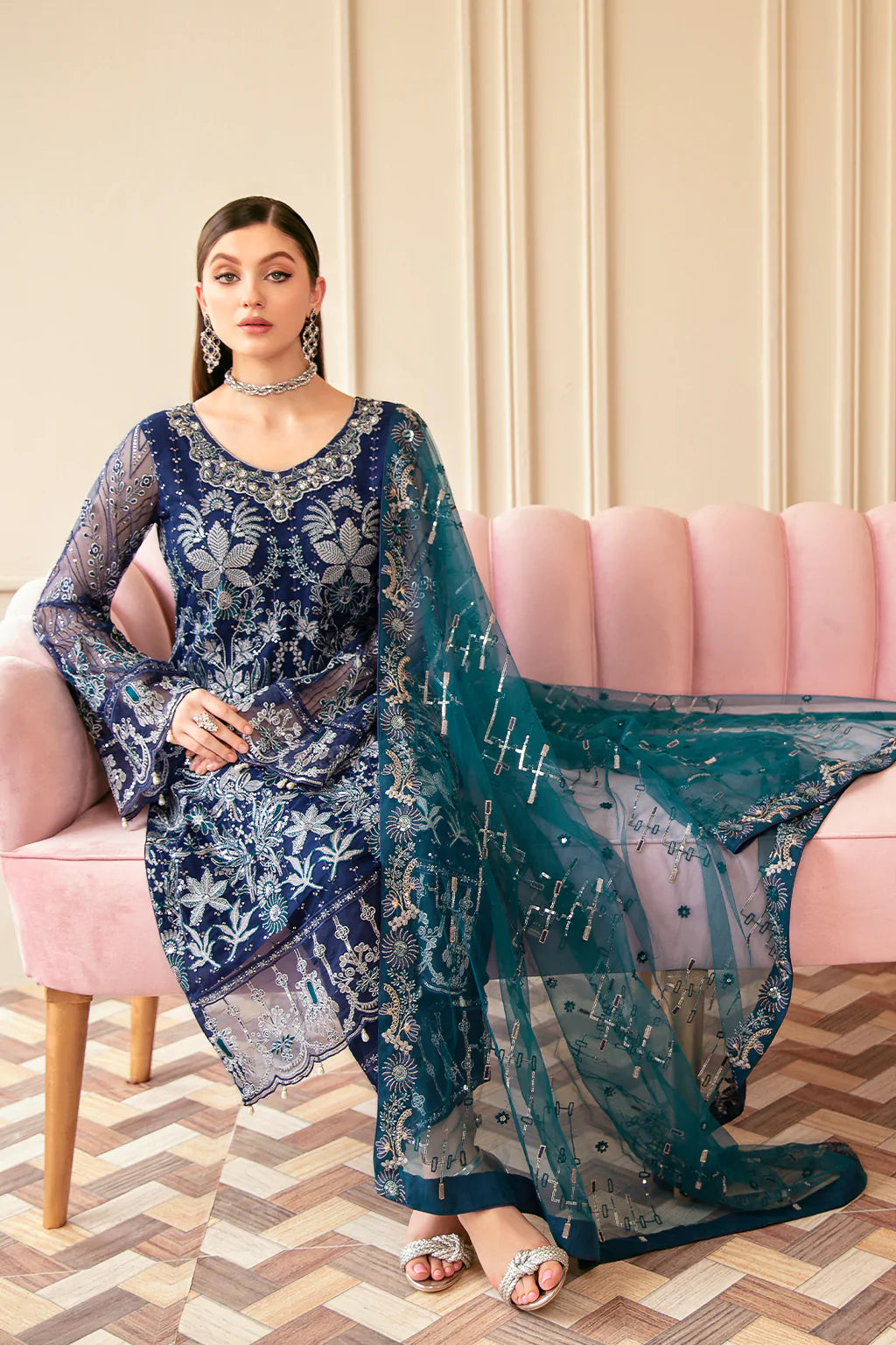 Minhal Embroidered Collection100% Original