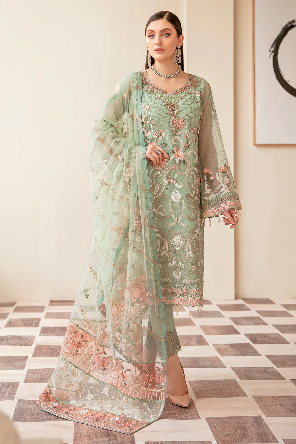 Minhal Embroidered Collection100% Original