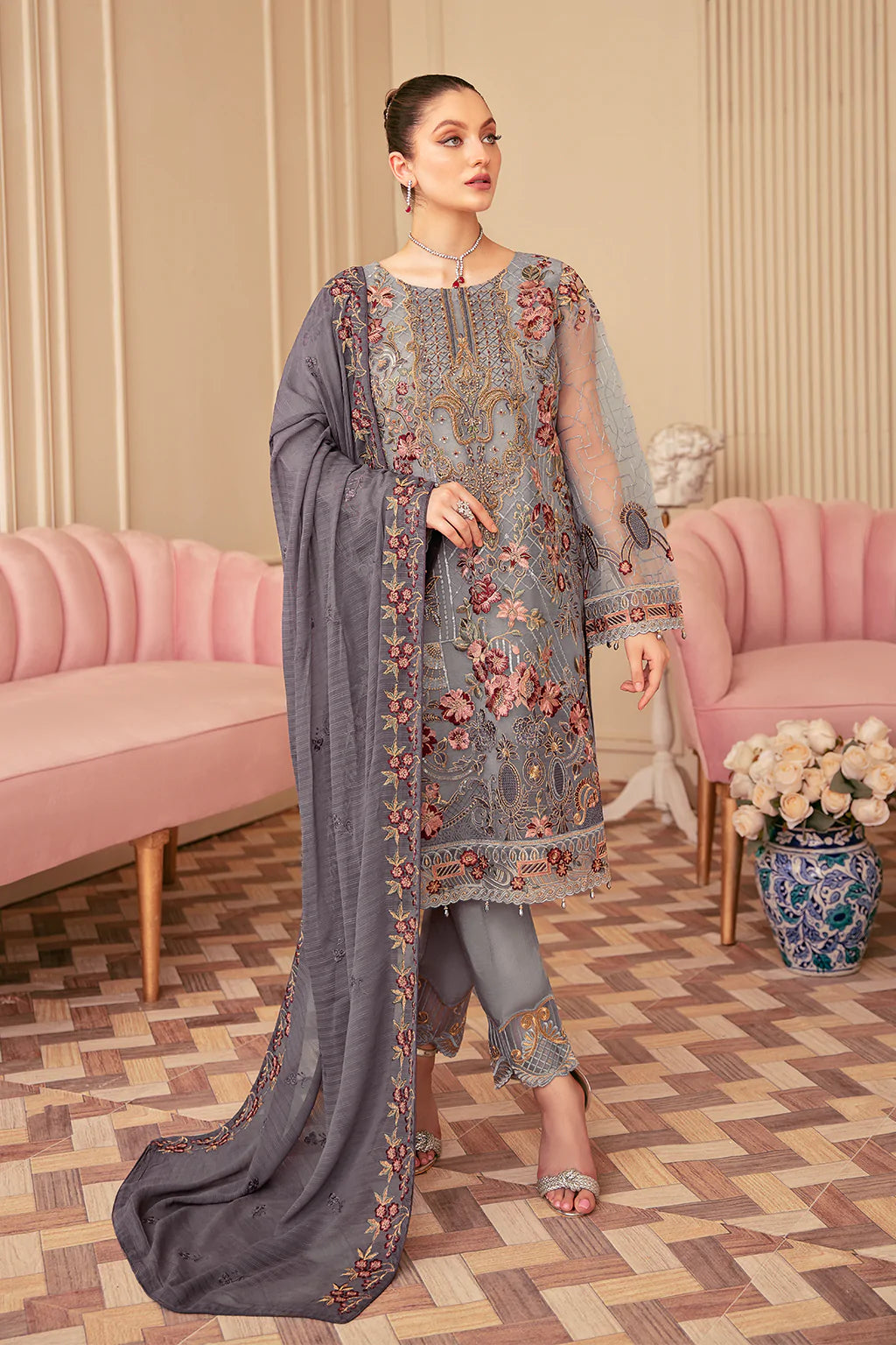 Minhal Embroidered Collection100% Original