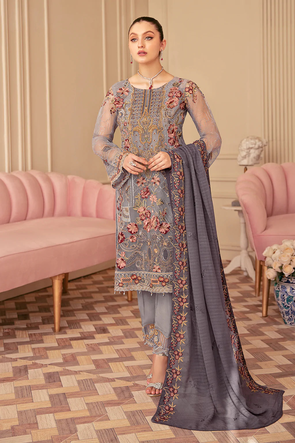 Minhal Embroidered Collection100% Original