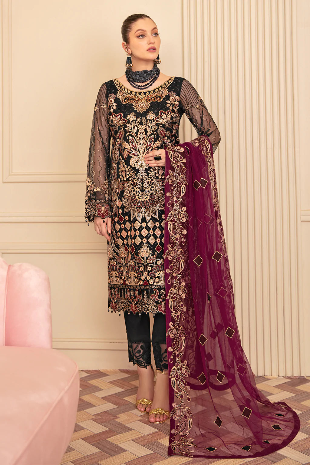Minhal Embroidered Collection100% Original