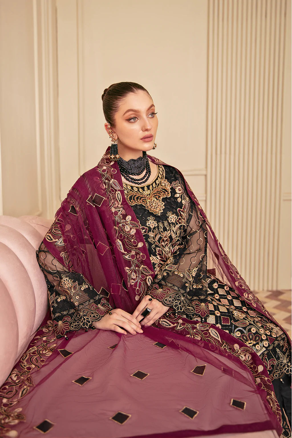 Minhal Embroidered Collection100% Original