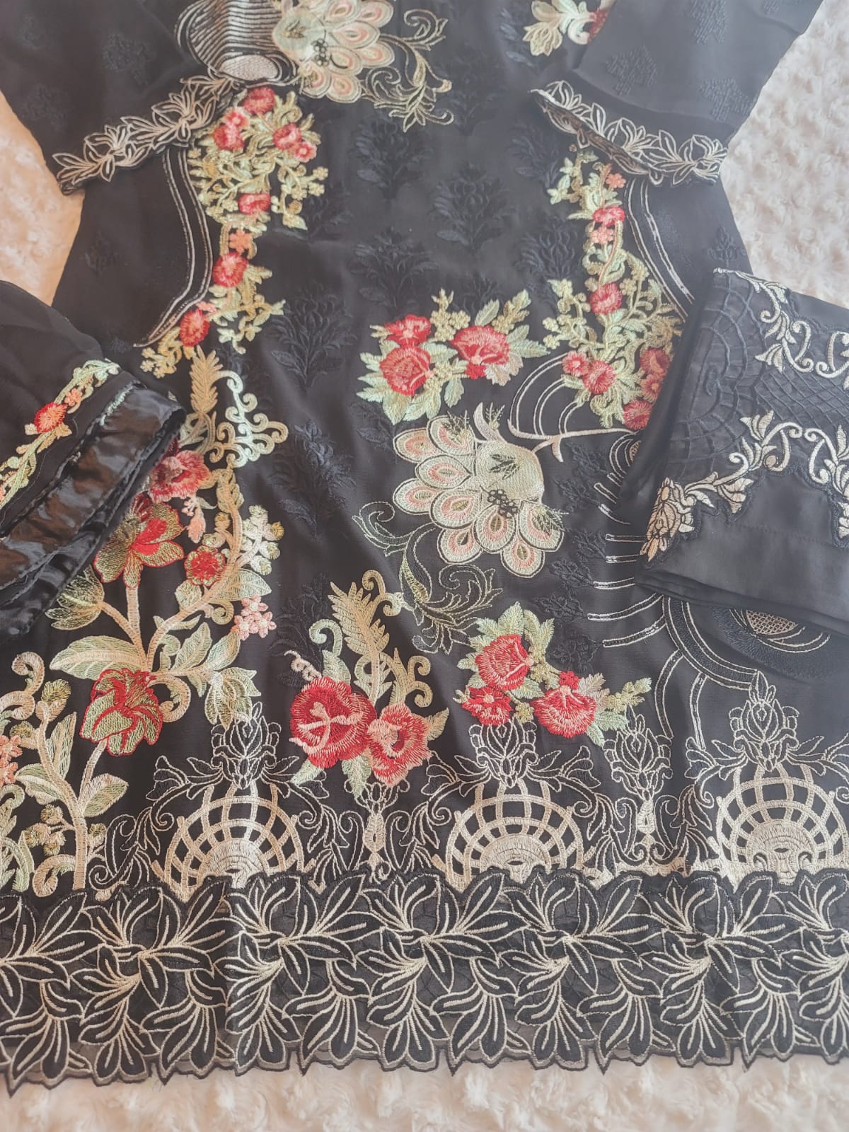 Pakistani Stitched Embroidery Party Wear Dresses Ready To Ship