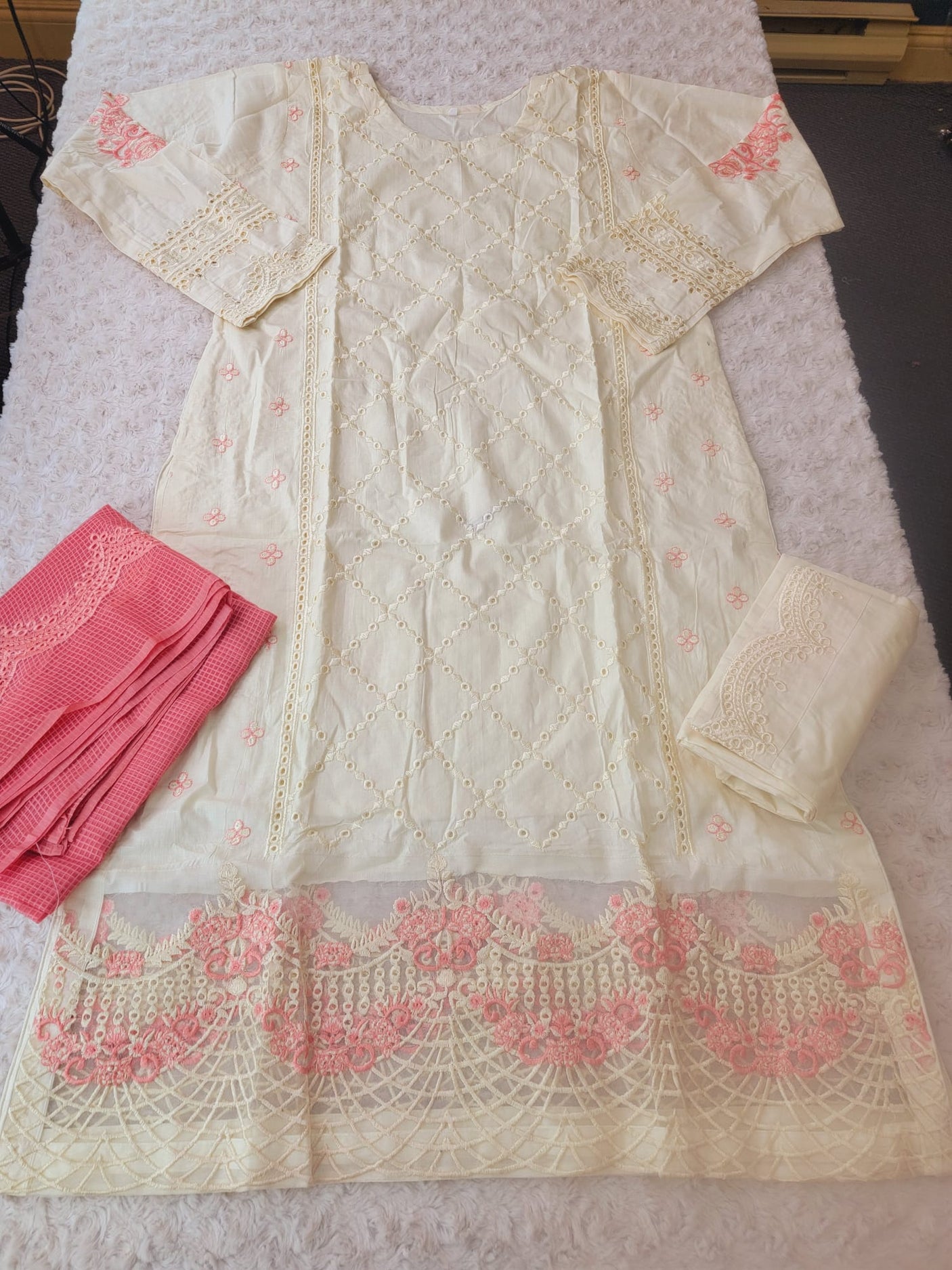 Pakistani Stitched Embroidery luxury lawn Dresses Ready To Ship