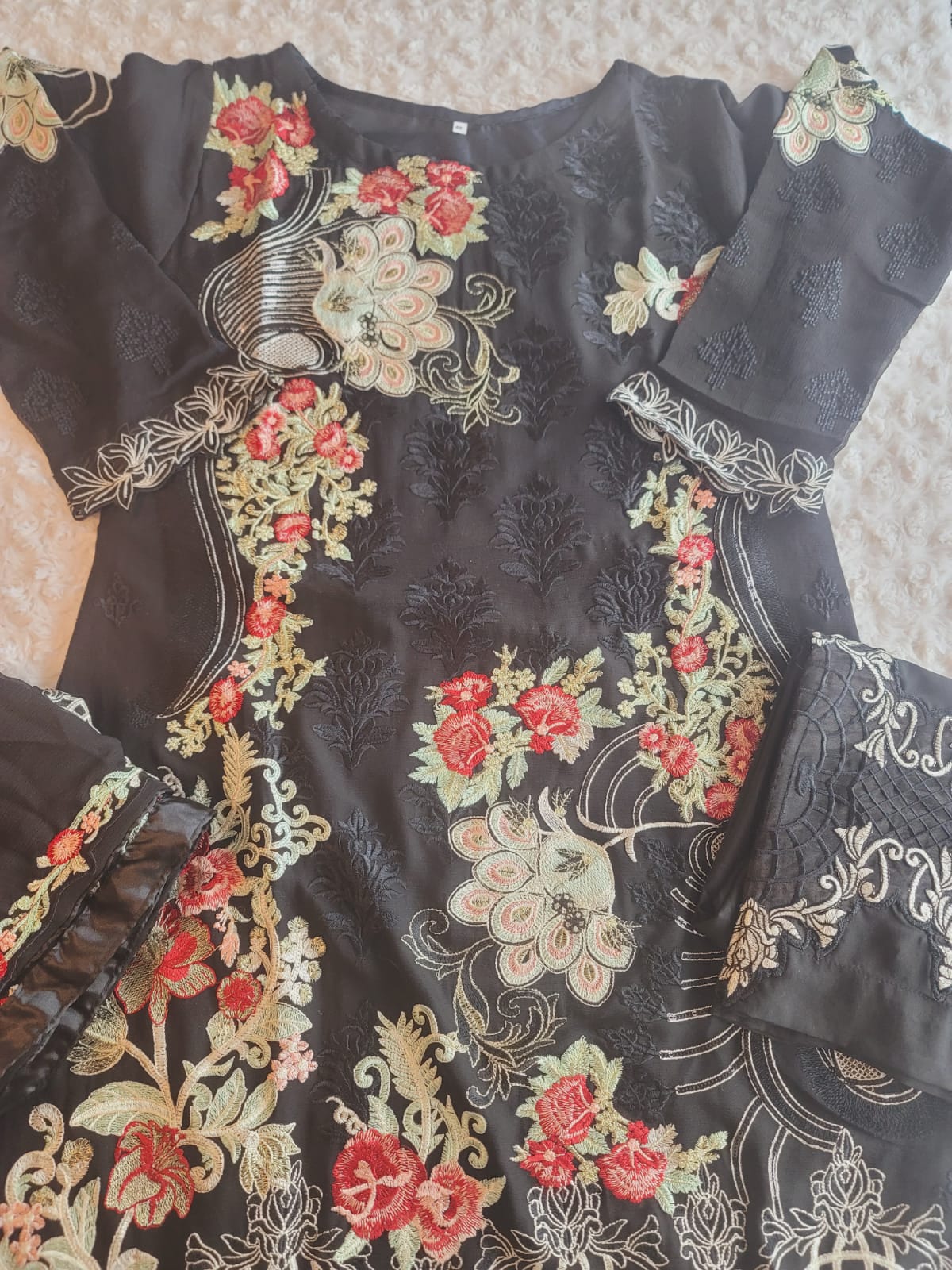 Pakistani Stitched Embroidery Party Wear Dresses Ready To Ship