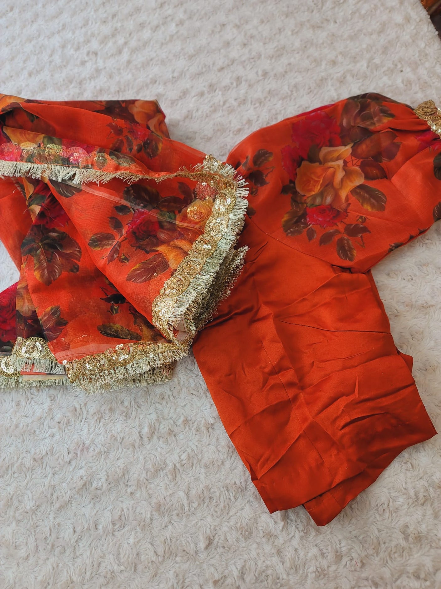 Pure Organza Saree with Stiched Blouse