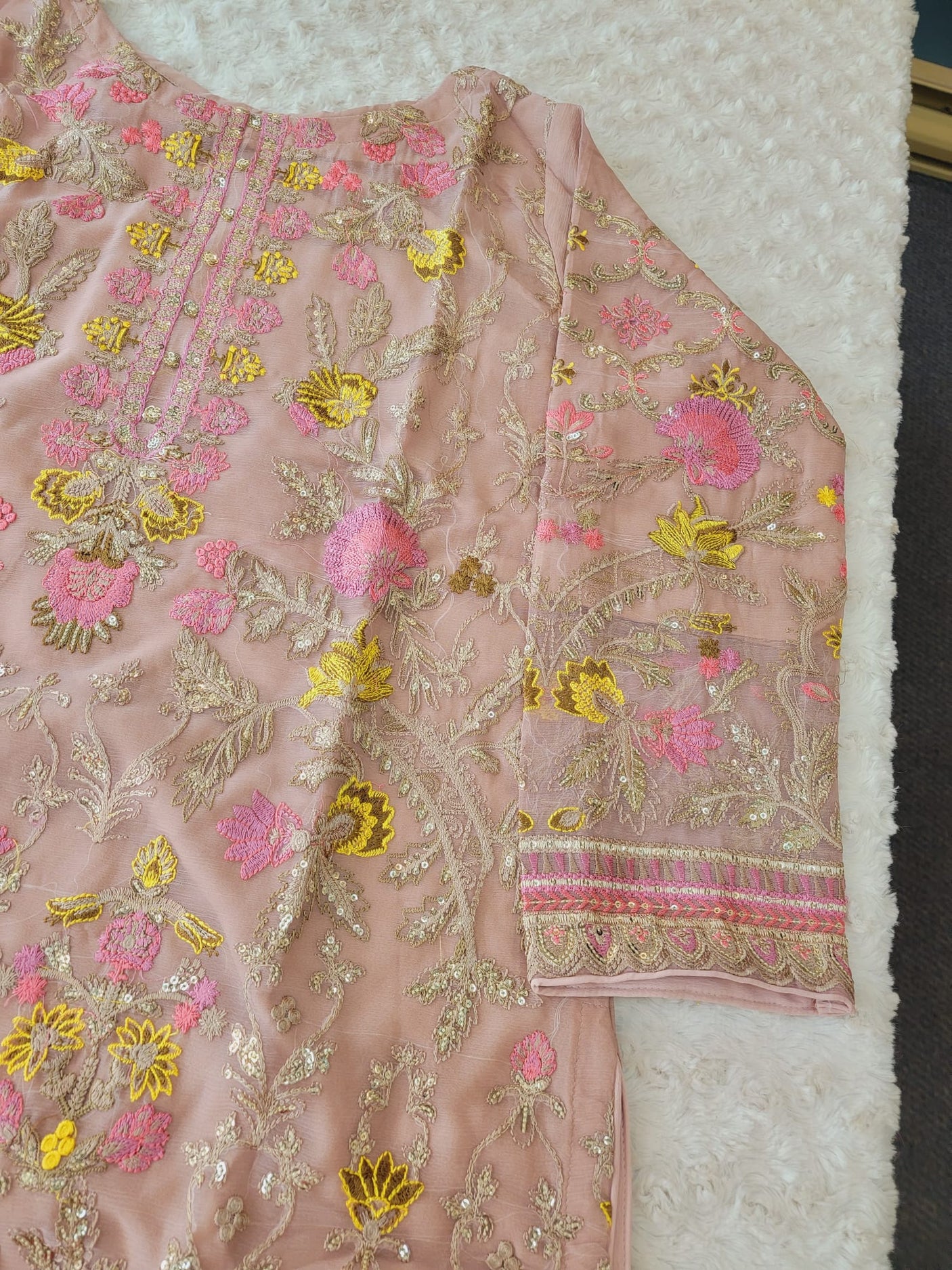 Pakistani Stitched Embroidery Party Wear Dresses Ready To Ship