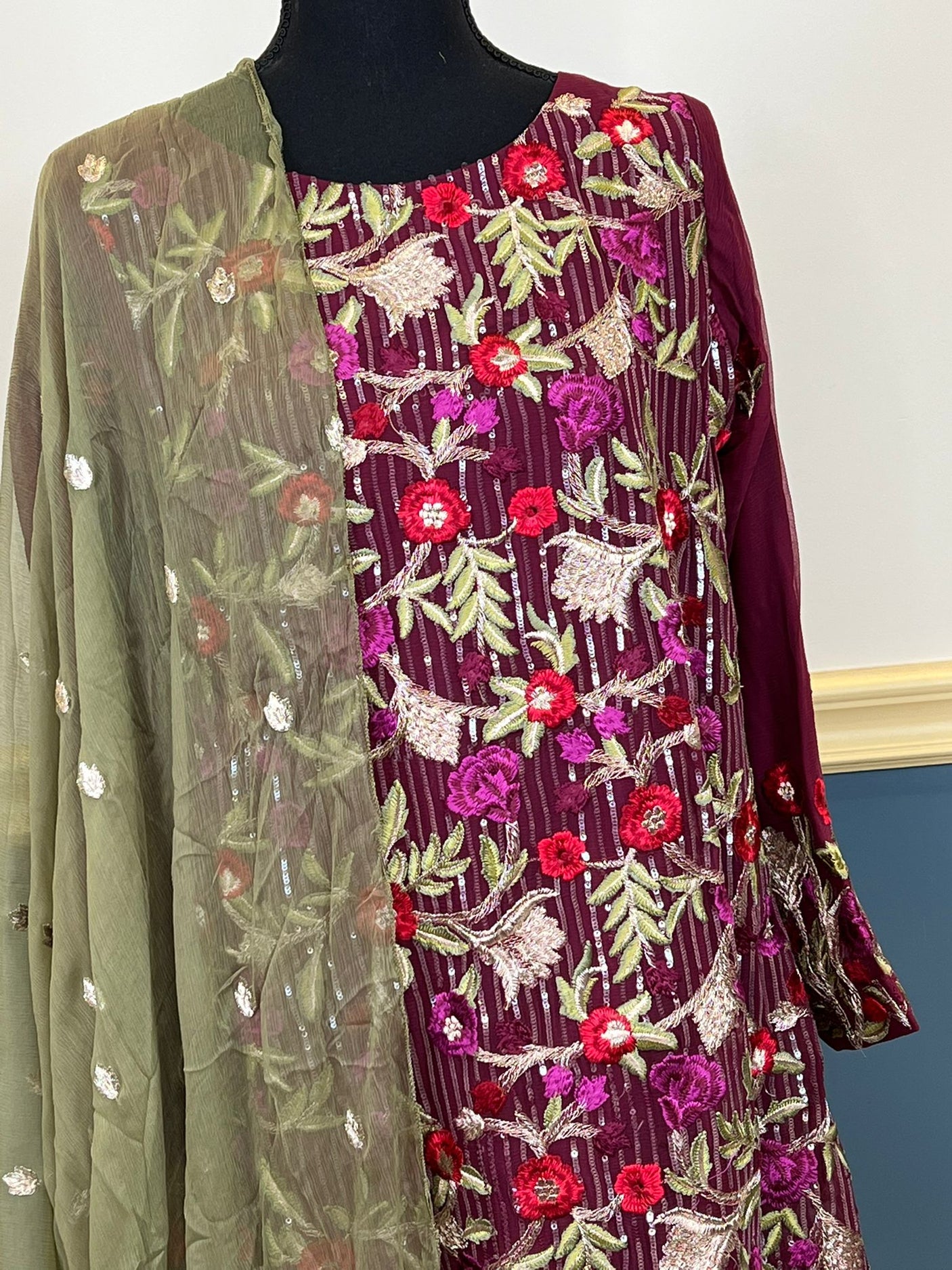 Pakistani Stitched Embroidery Party Wear Dresses Ready To Ship