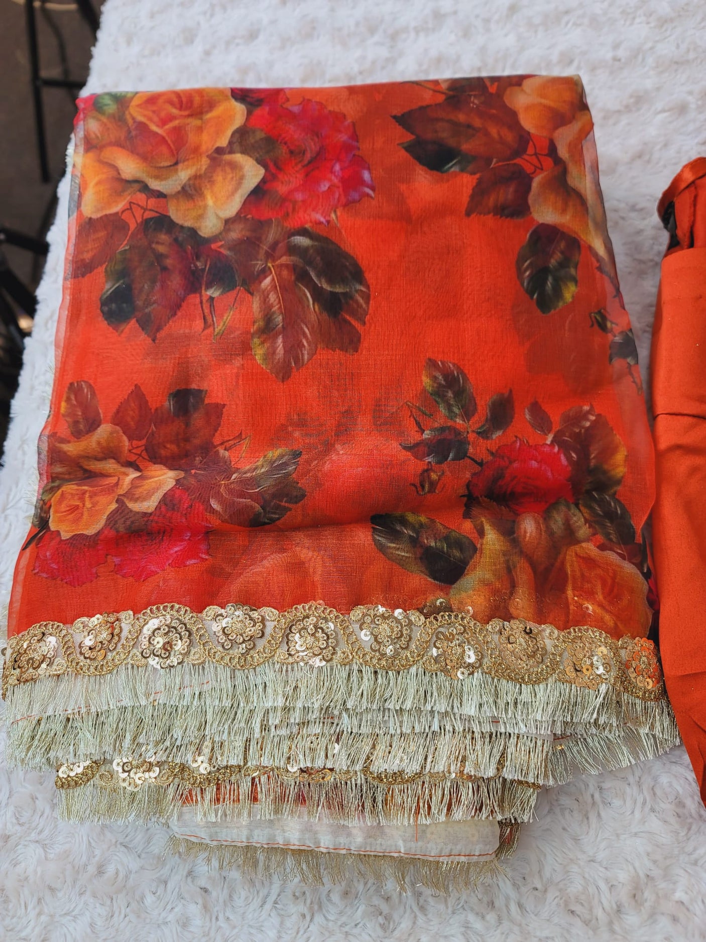 Pure Organza Saree with Stiched Blouse