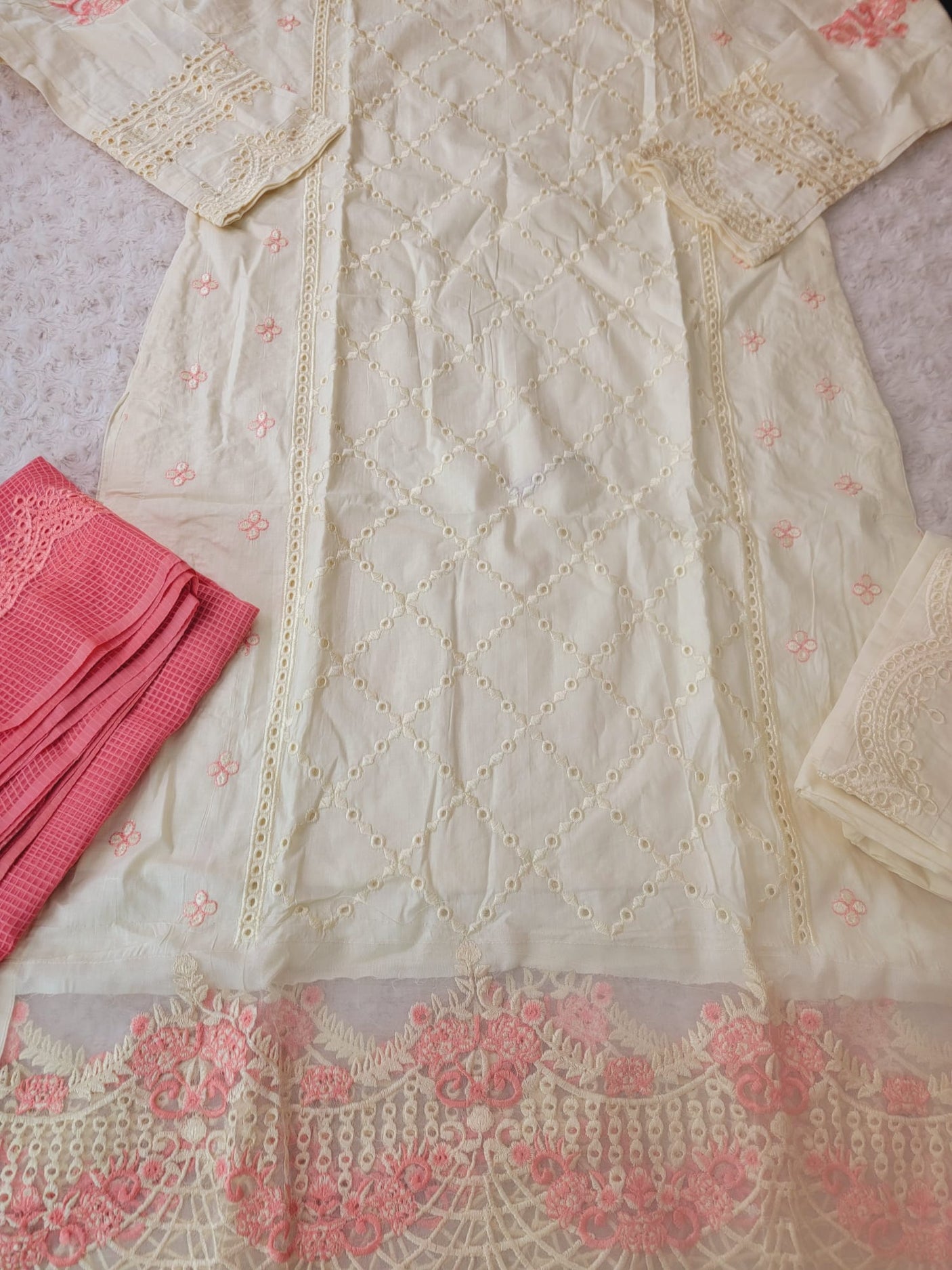 Pakistani Stitched Embroidery luxury lawn Dresses Ready To Ship