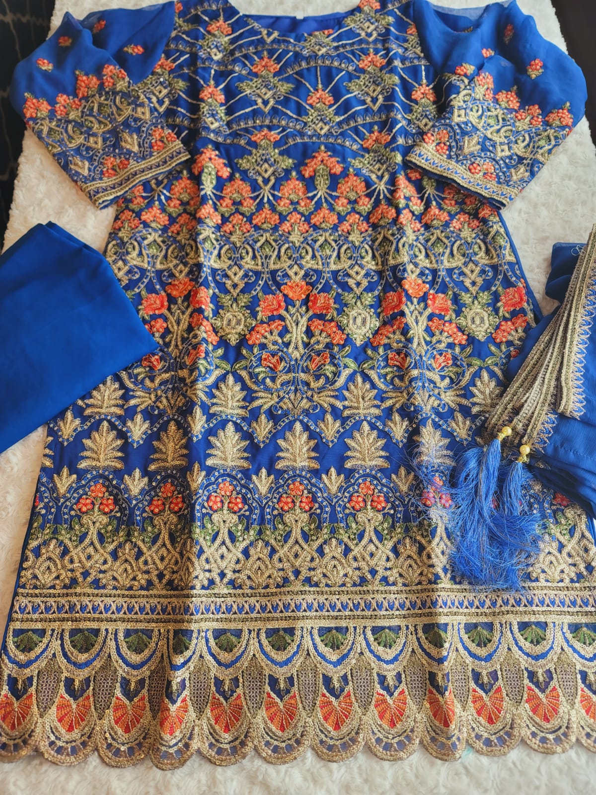 Pakistani Stitched Embroidery Party Wear Dresses Ready To Ship