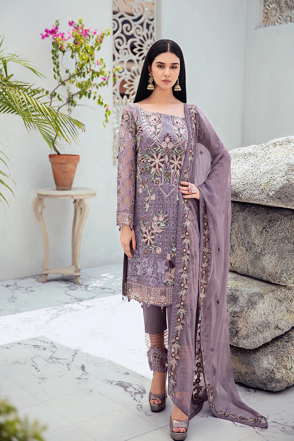 Rangoon By Ramsha Luxury Chiffon Embroidered Collection -100% Original Guaranteed