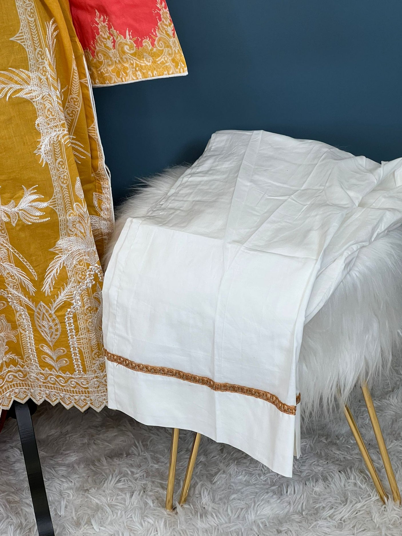 Pakistani Stitched Luxury Embroidered lawn Salwar kameez ready to ship