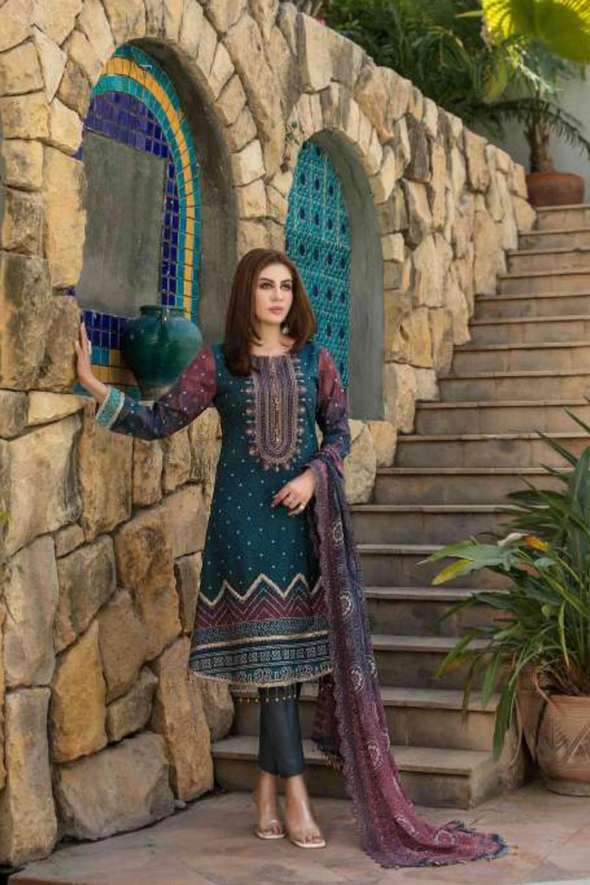 Jaan-E-Ada Digital Print and Embroidered Lawn Collection By Tawakkal 100% Original