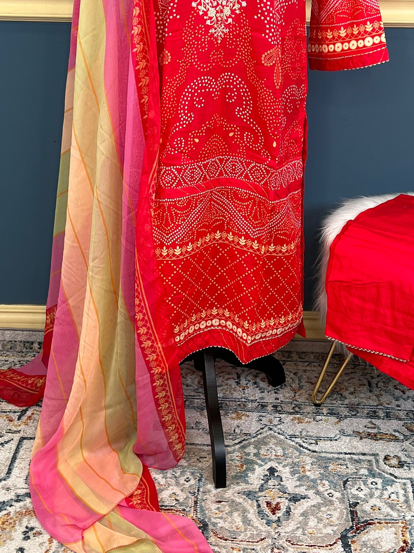 Pakistani Stitched lawn Embroidered Salwar kameez ready to ship