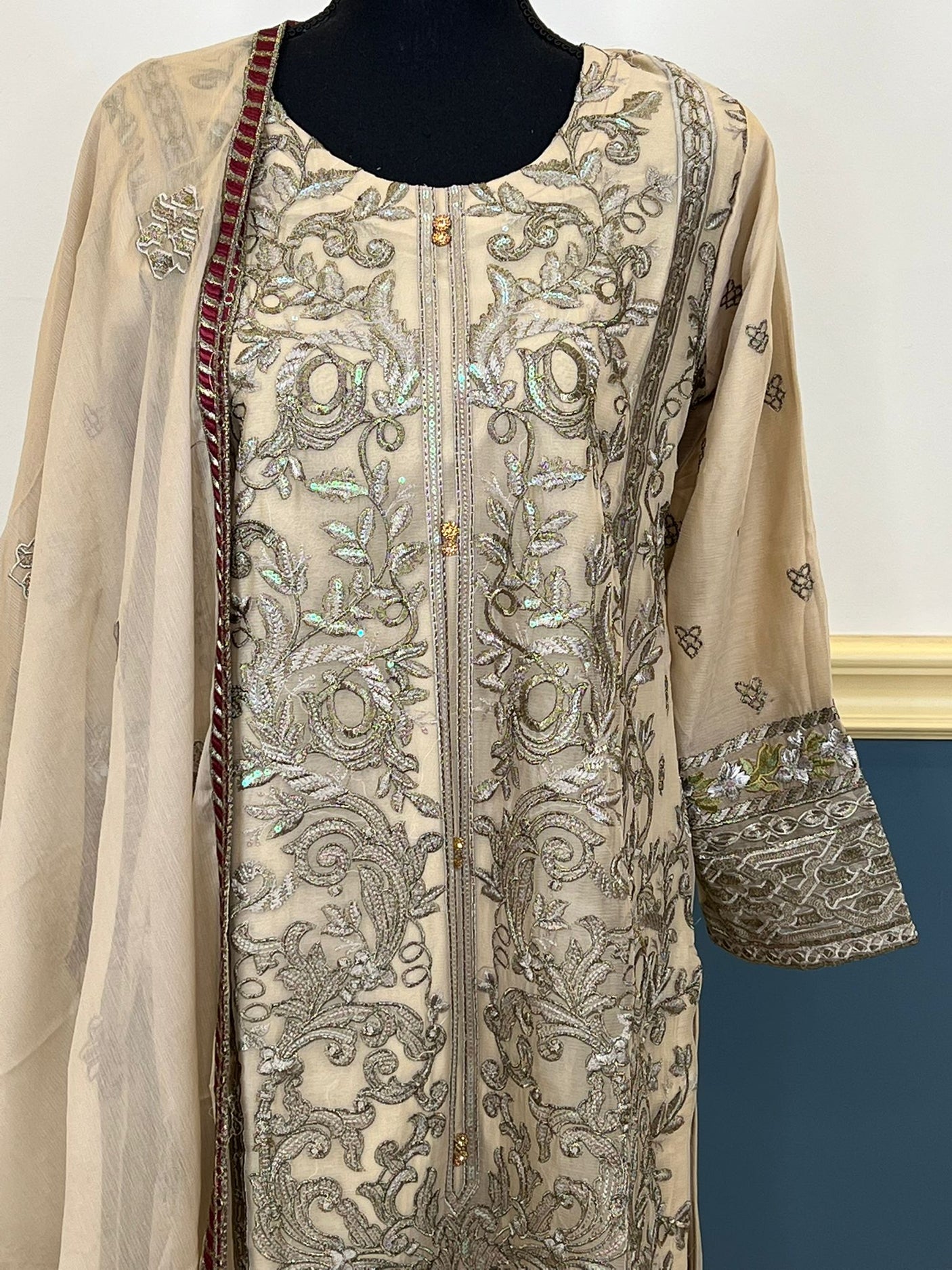 Pakistani Stitched Embroidery Party Wear Dresses Ready To Ship