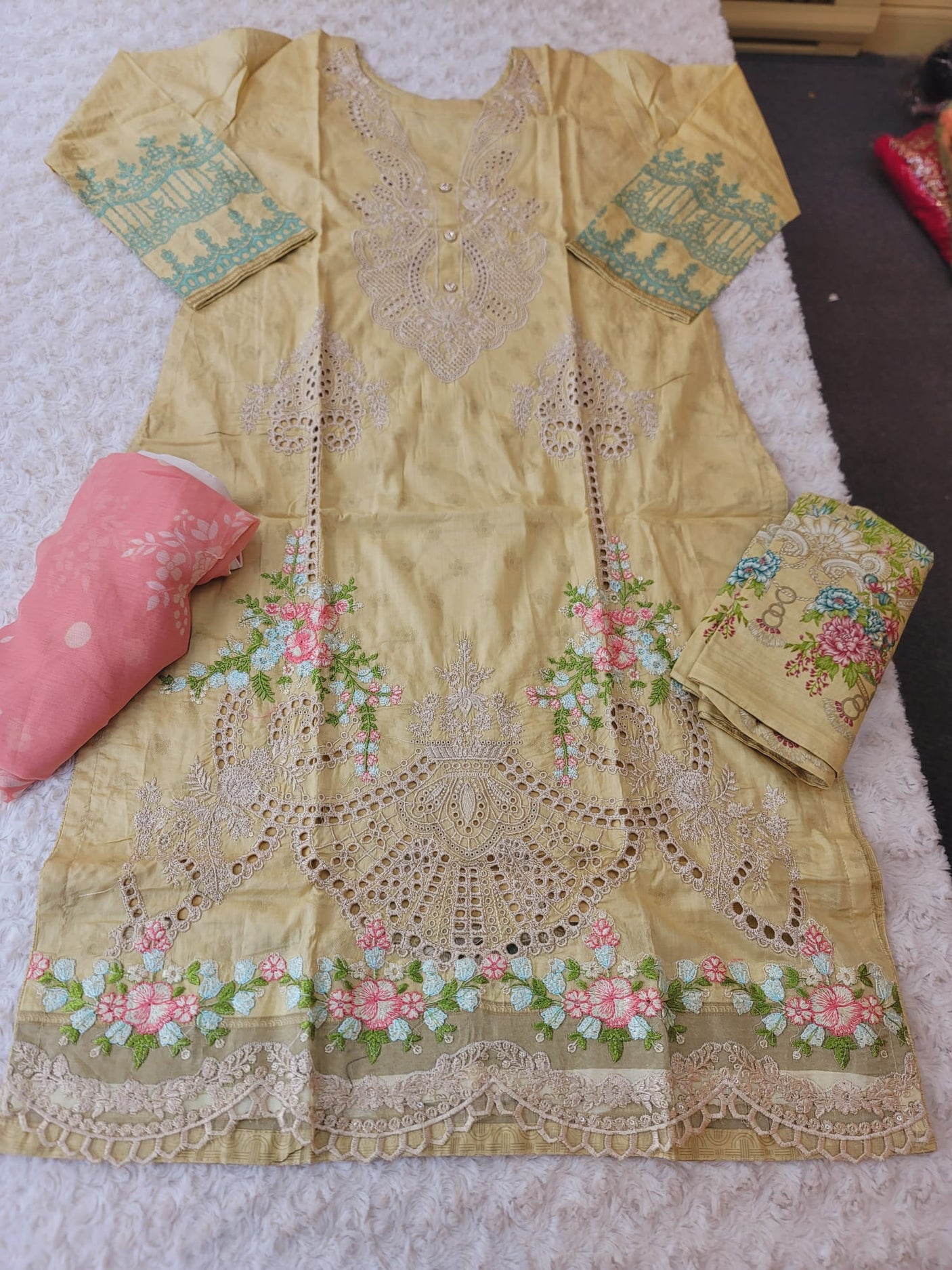 Pakistani Stitched Embroidered luxury lawn Dresses Ready To Ship