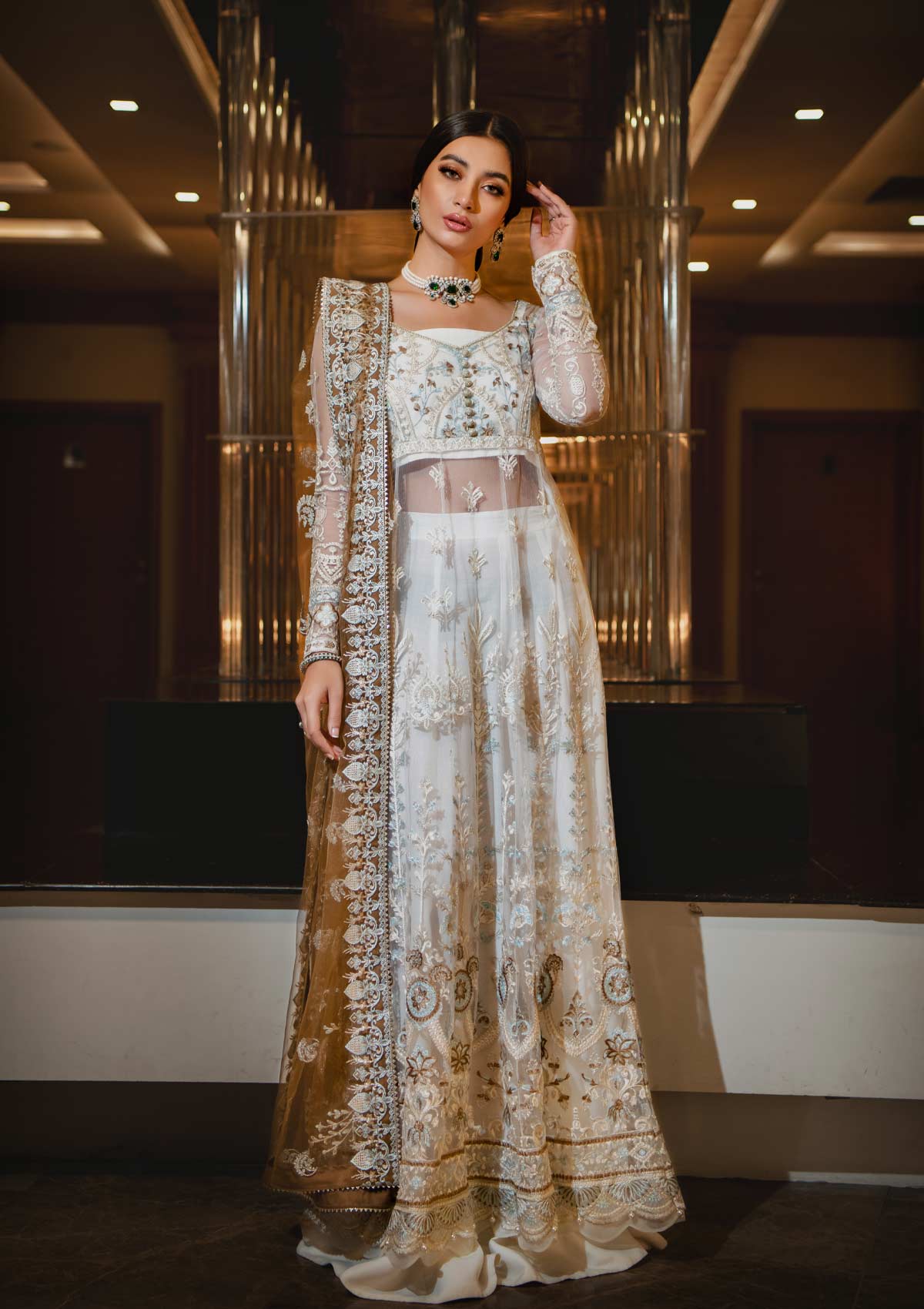 AIK Embroidered Chiffon Collection-100% Original Guaranteed