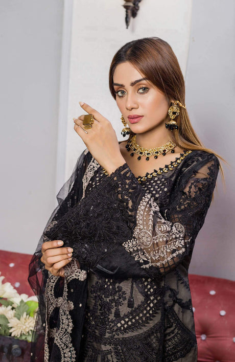 Zainab Fazlani Luxury Embrodered chiffon Collection 100% Original