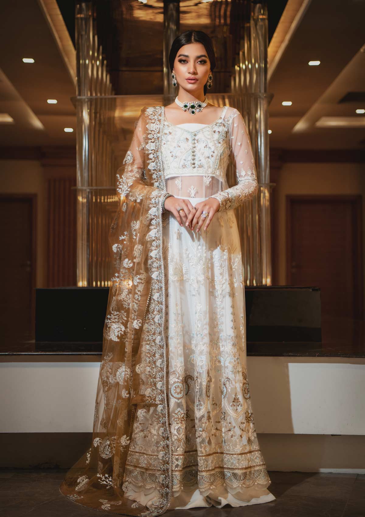 AIK Embroidered Chiffon Collection-100% Original Guaranteed