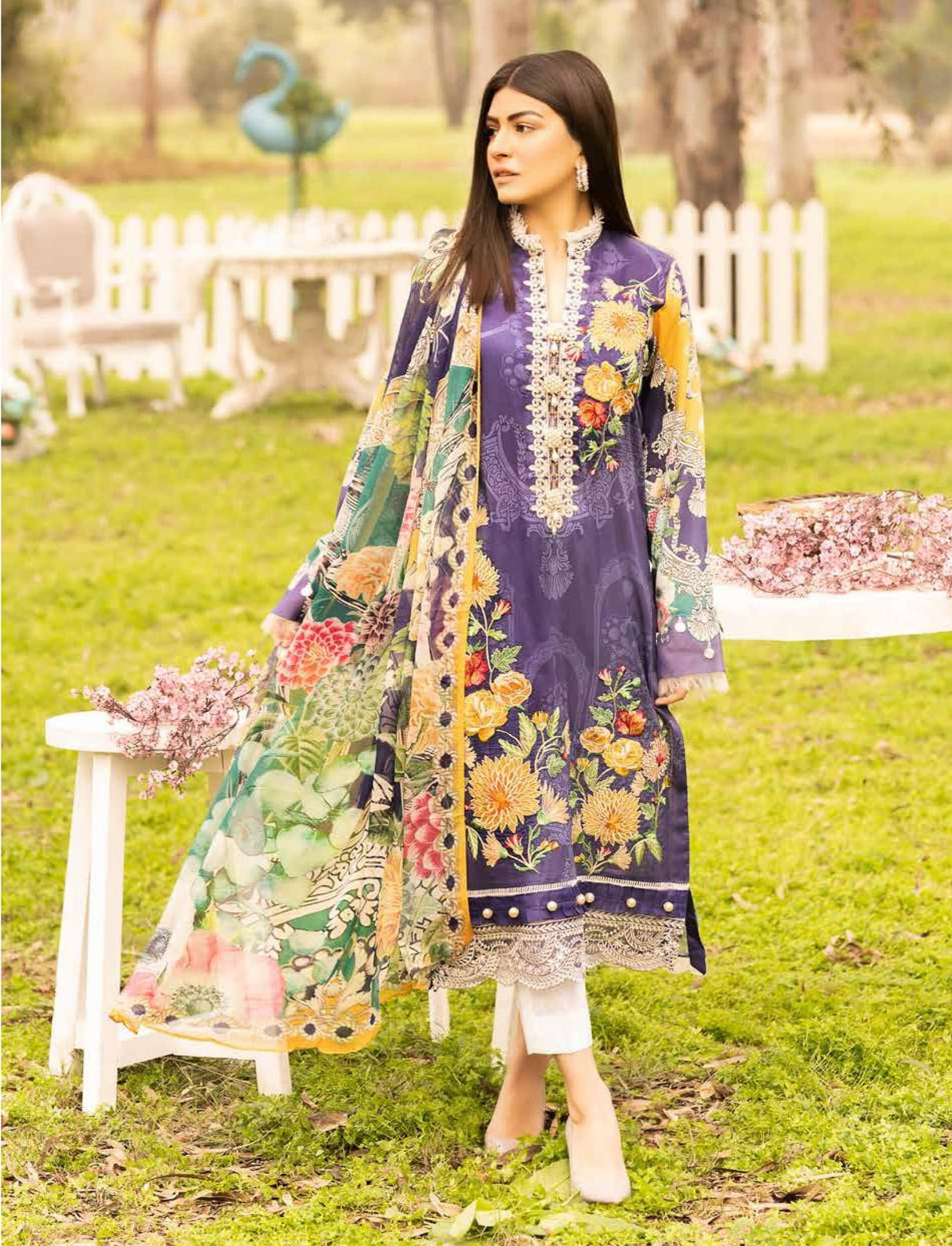Adan Libas Summer Attires Luxury Lawn Embroidered 2021 Collection -100% Original Guaranteed