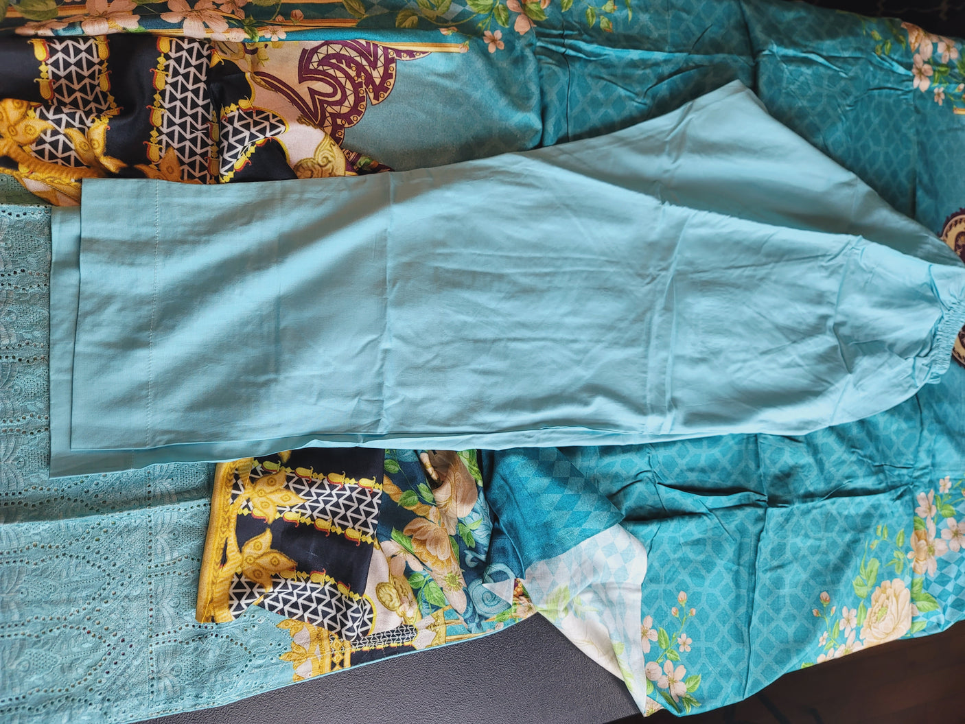 Pakistani Linen Embroidered Salwar kameez Ready To Ship