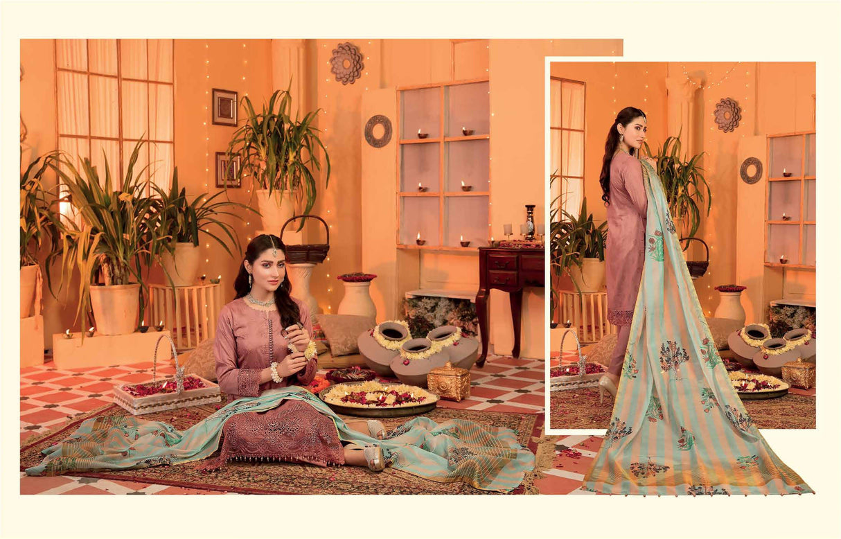 FESTIVE LUXURY By Tawakkal Embroidered Lawn Collection 2021 -100% Original Guaranteed