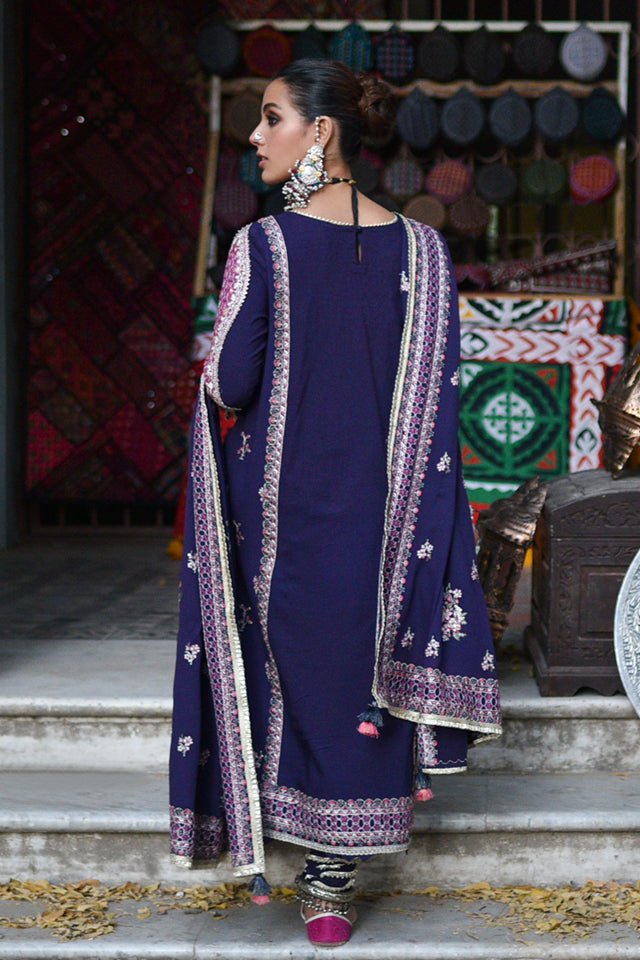 Qalamkar Kashaf Luxury Embroidered Shawl Collection 2022 - 100% Original