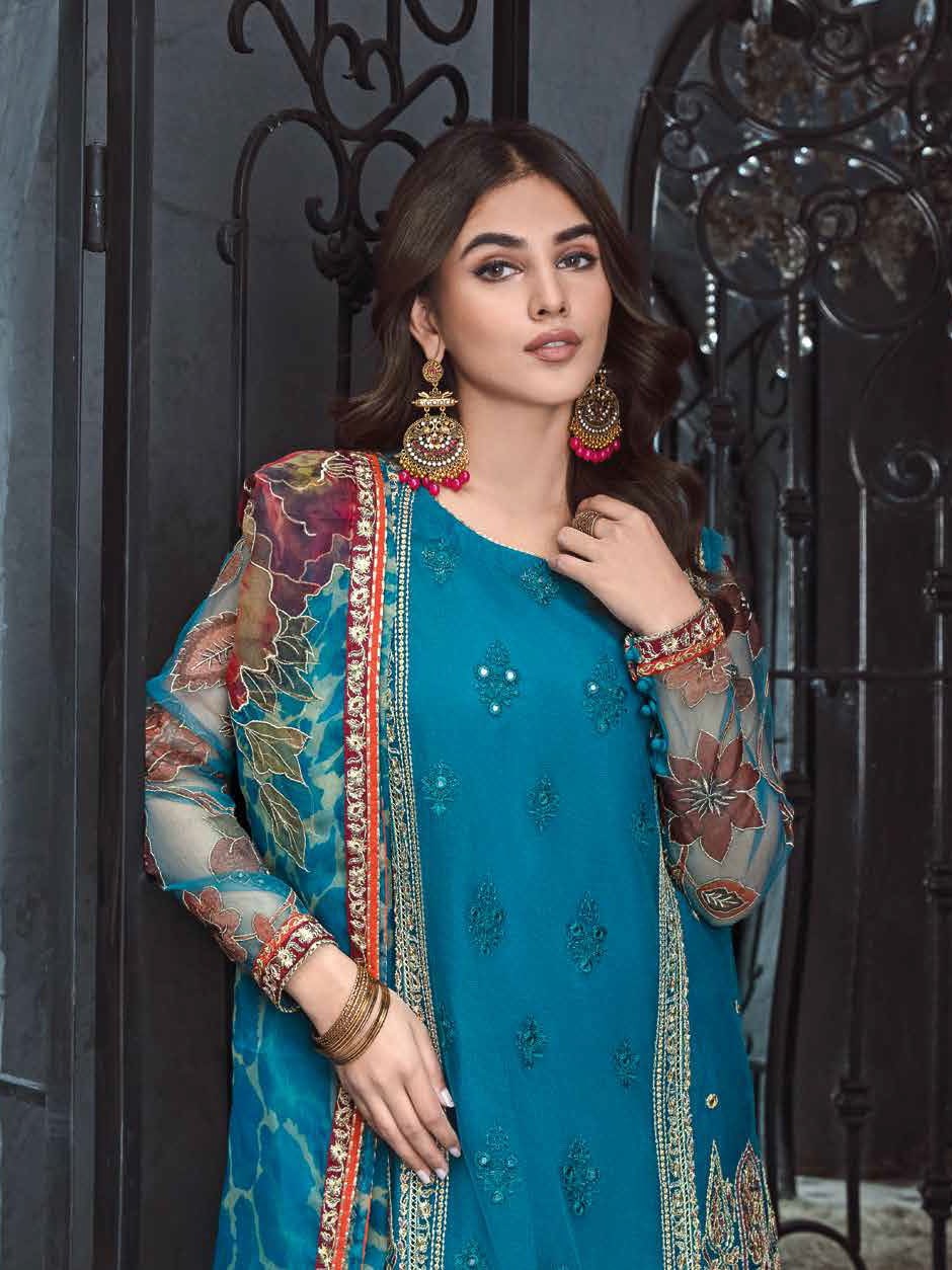 Aarzo by Charizma Premium Embroidered Luxury Chiffon Collection 100% Original