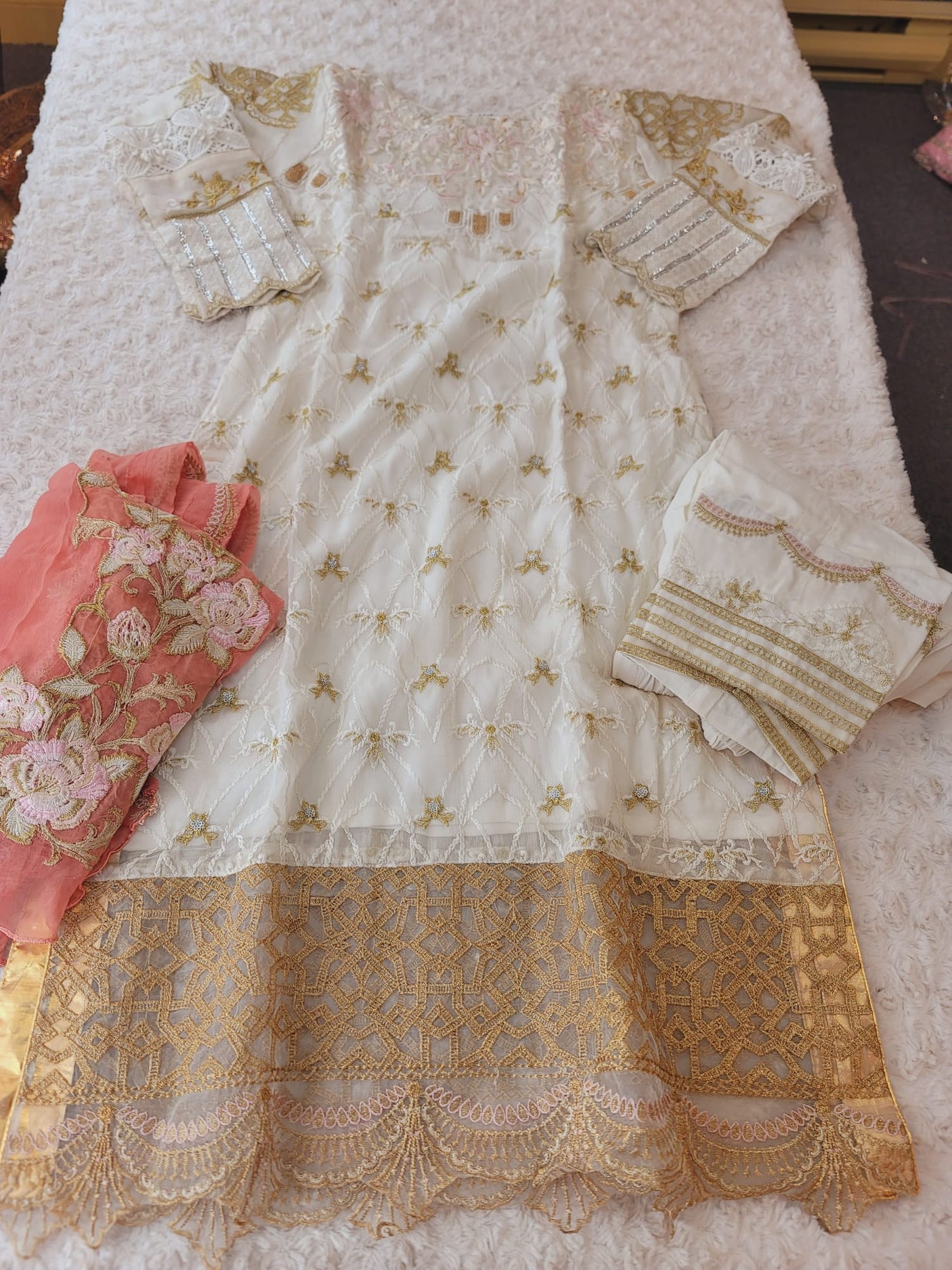 Pakistani Stitched Embroidery Party Wear Dresses Ready To Ship