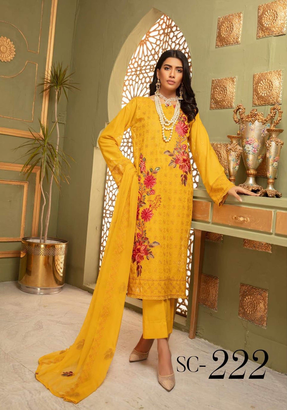 Khoobsurat Embroidered Swiss Lawn Collection-100% Original Guaranteed