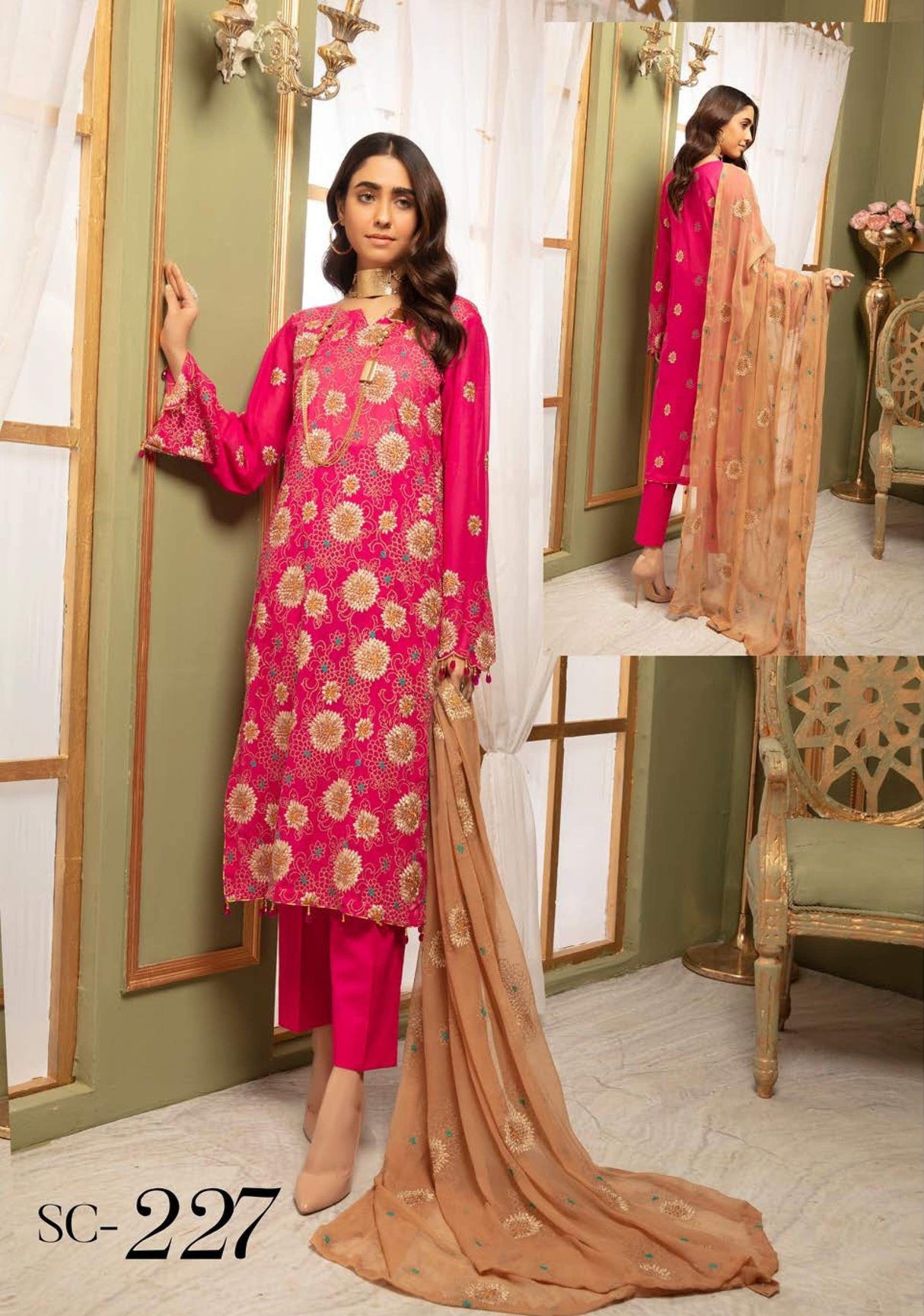 Khoobsurat Embroidered Swiss Lawn Collection-100% Original Guaranteed