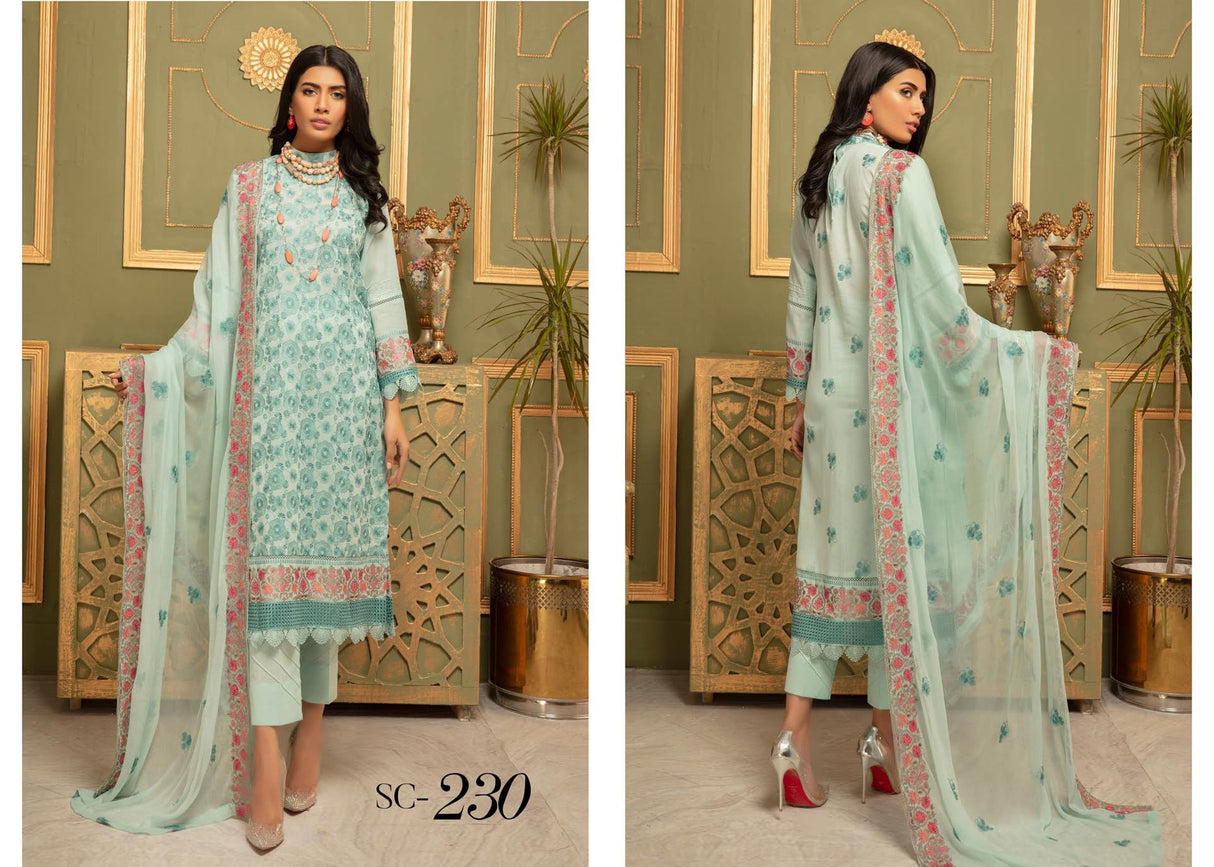 Khoobsurat Embroidered Swiss Lawn Collection-100% Original Guaranteed