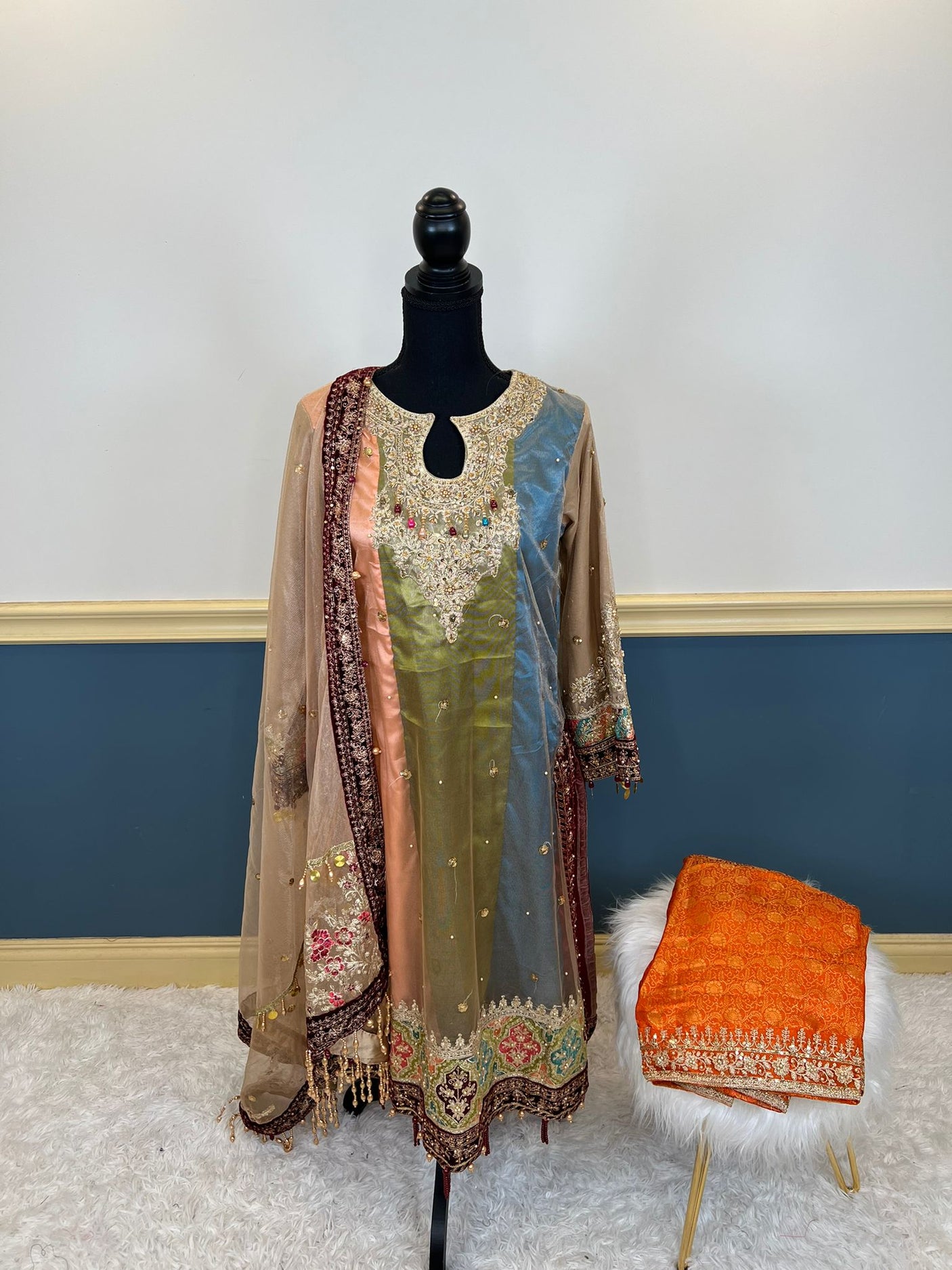Pakistani Stitched Embroidery Party Wear Dresses Ready To Ship
