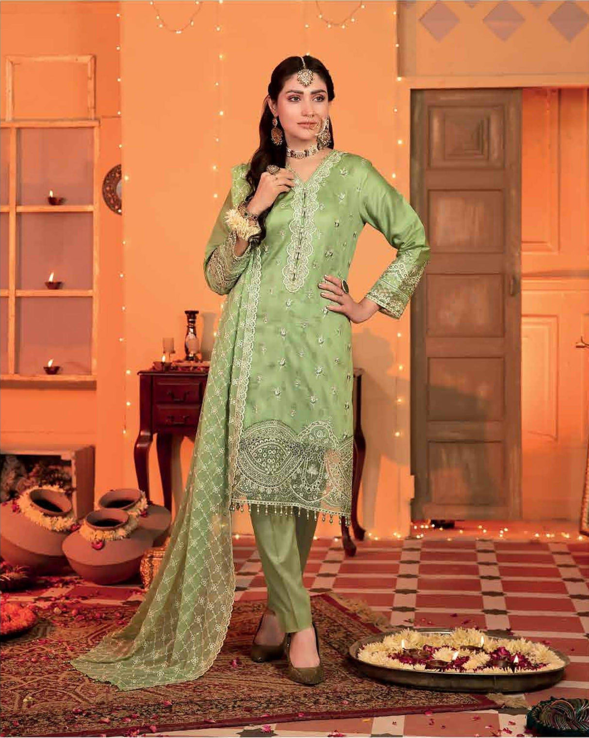 Festive Luxury by Tawakkal Embroidered Lawn Collection 2021 -100% Original Guaranteed