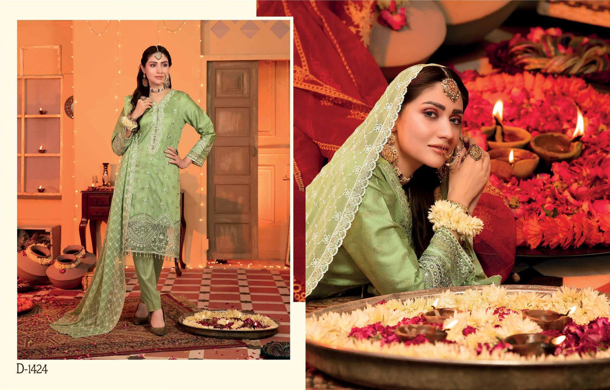 FESTIVE LUXURY By Tawakkal Embroidered Lawn Collection 2021 -100% Original Guaranteed