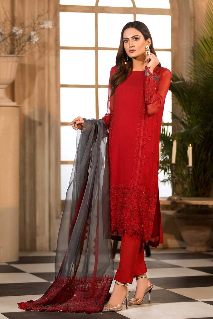 Charizma Chimmer Festive Chiffon Collection 2021-100% Original Guaranteed