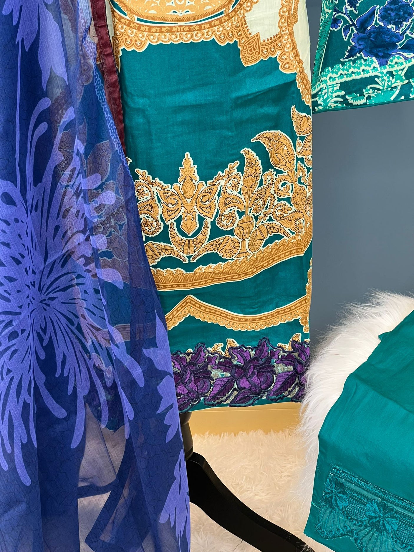 Pakistani Stitched lawn Embroidered Salwar kameez ready to ship