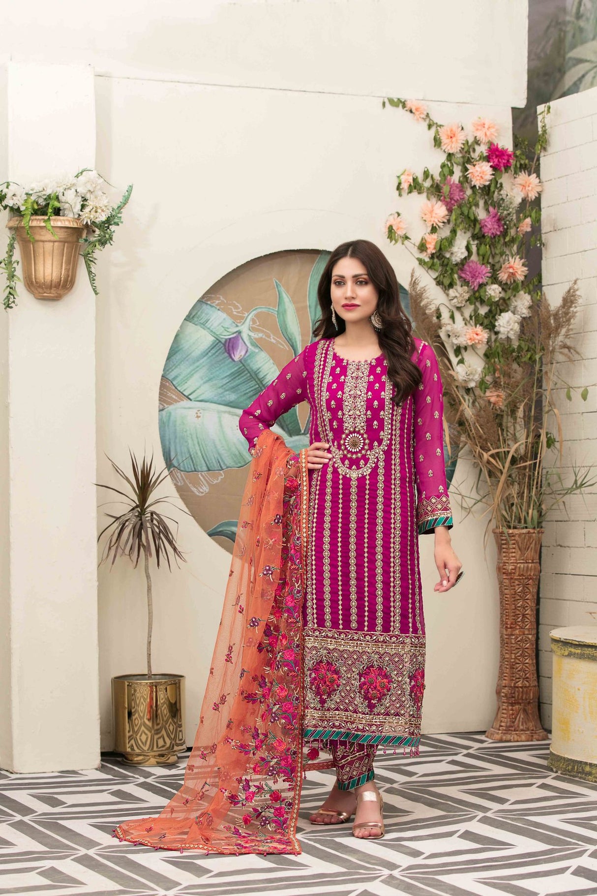 LUCILLE By Tawakkal Chiffon Embroidered Collection 2021 -100% Original Guaranteed